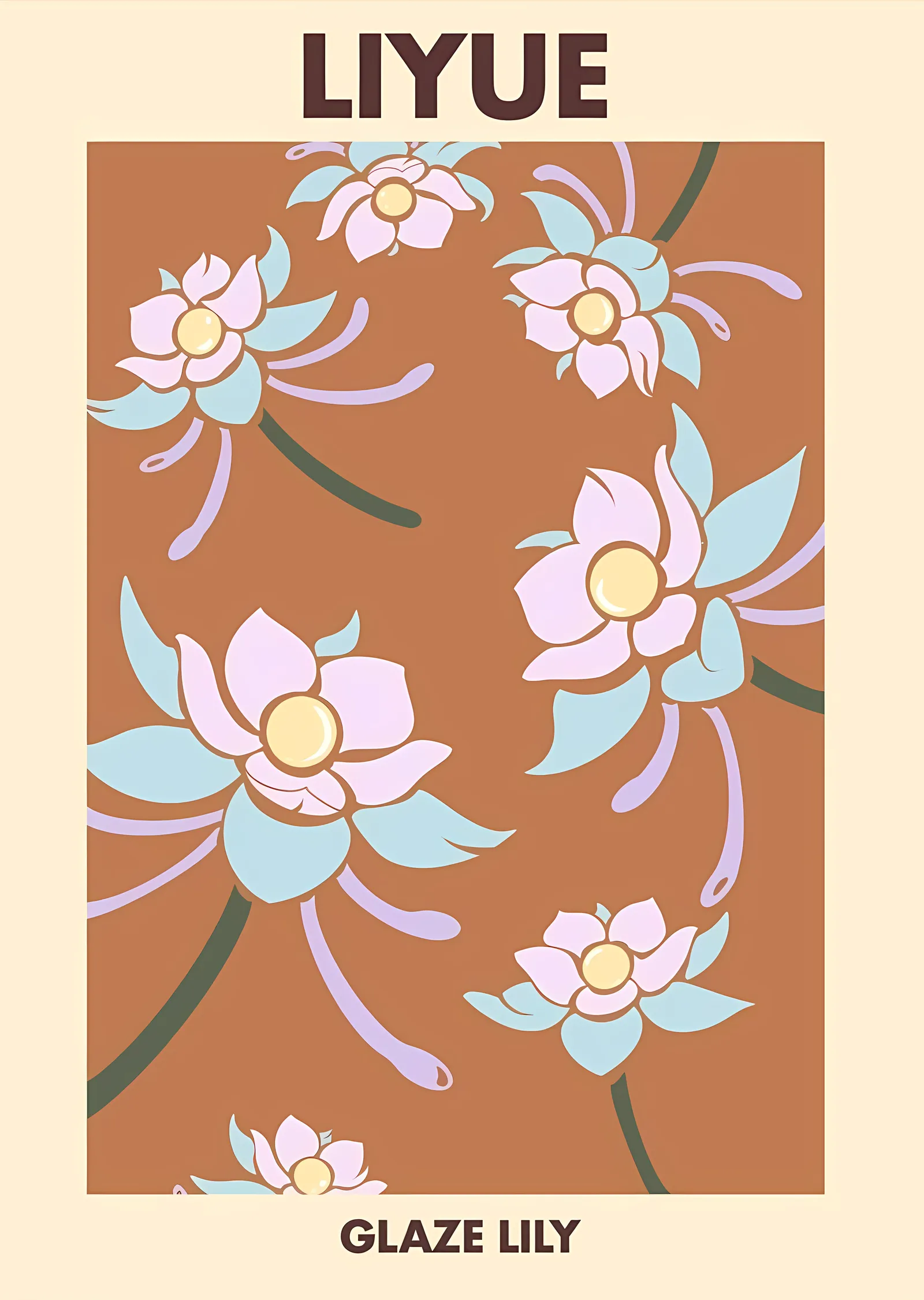 Liyue: Glaze Lily metal tablo