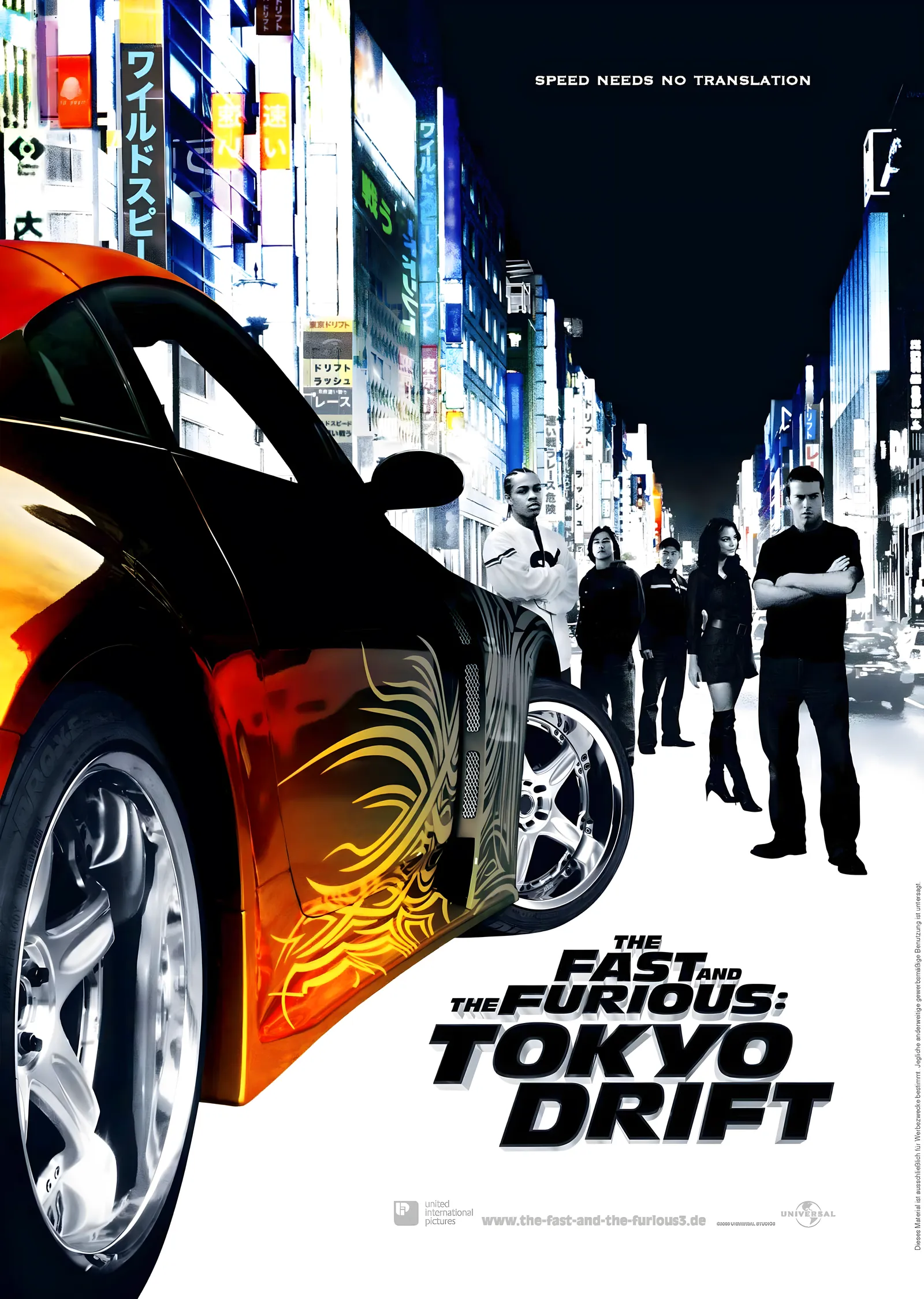 The Fast and the Furious: Tokyo Drift metal tablo