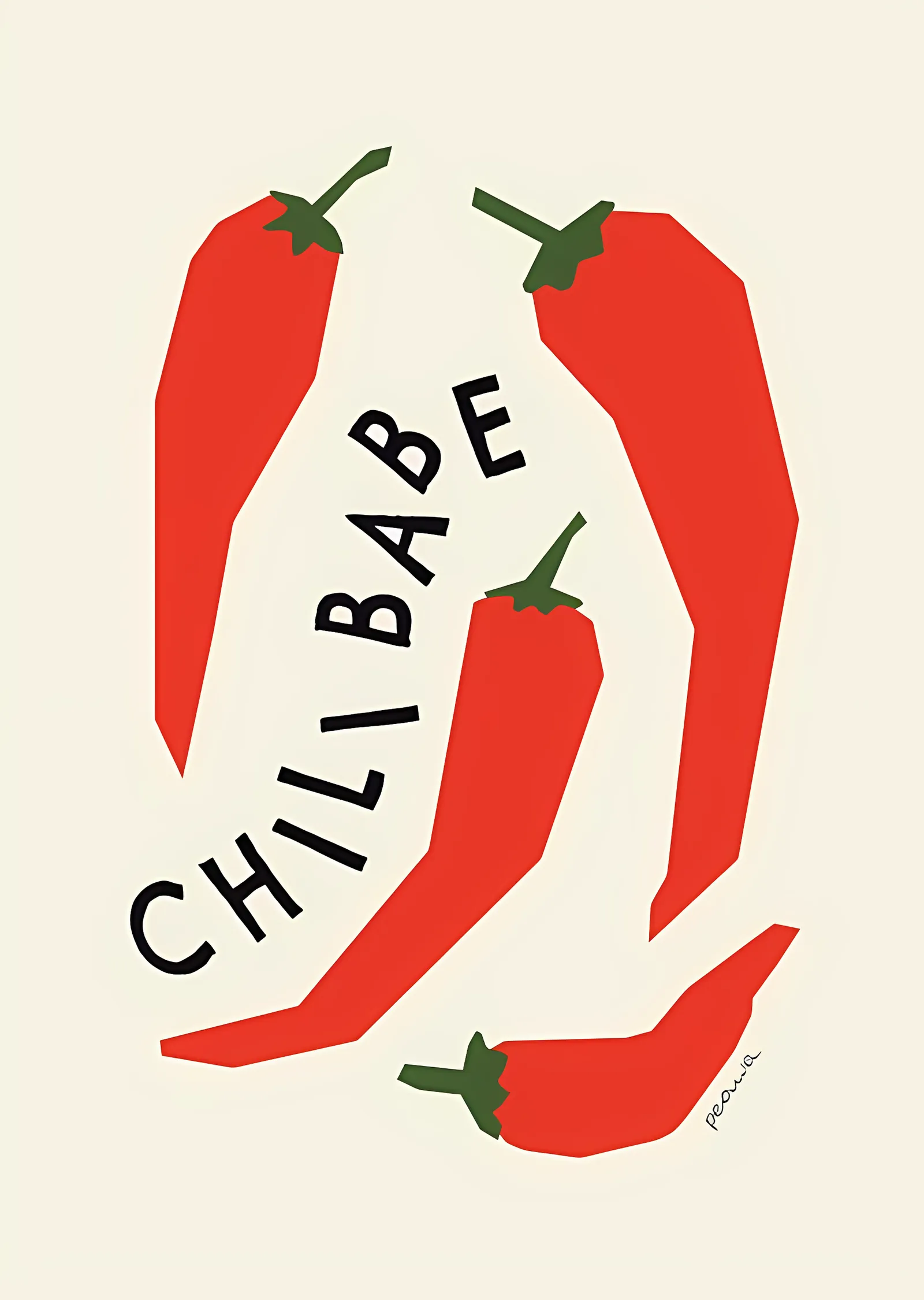 Chili Babe metal tablo