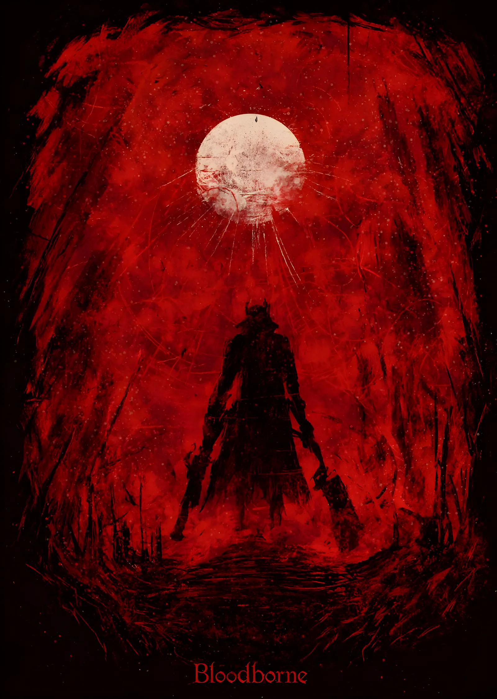 Bloodborne: Kızıl Işık metal tablo