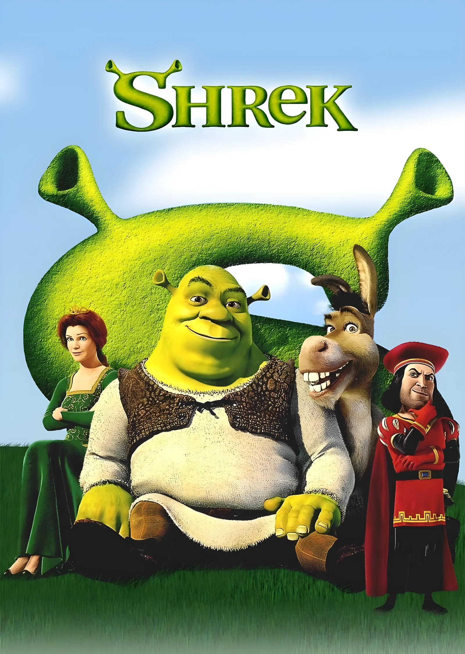 Shrek - Fiona ve Eşek metal tablo