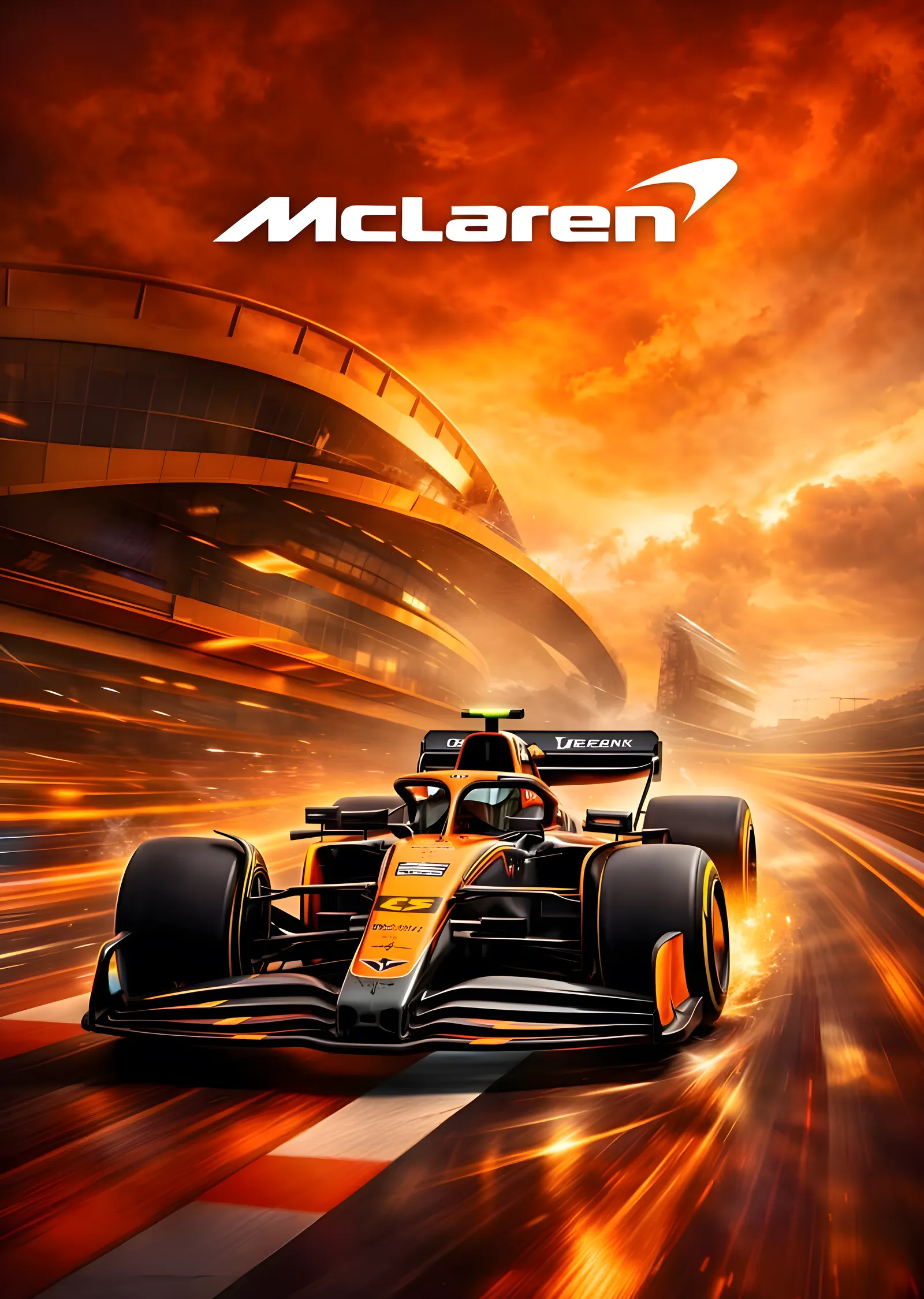 McLaren F1 Araba metal tablo