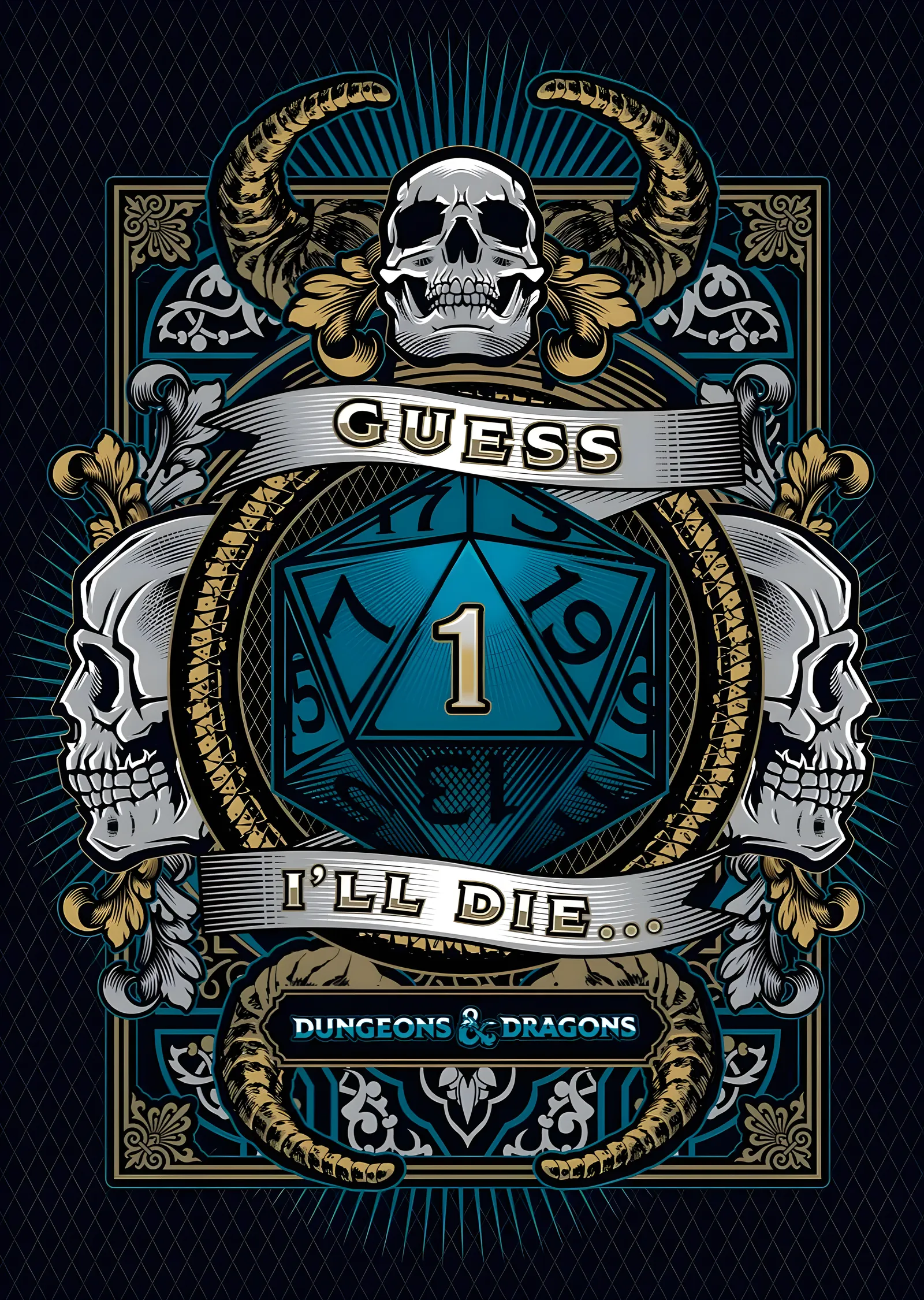 Dungeons & Dragons - Guess I'll Die metal tablo