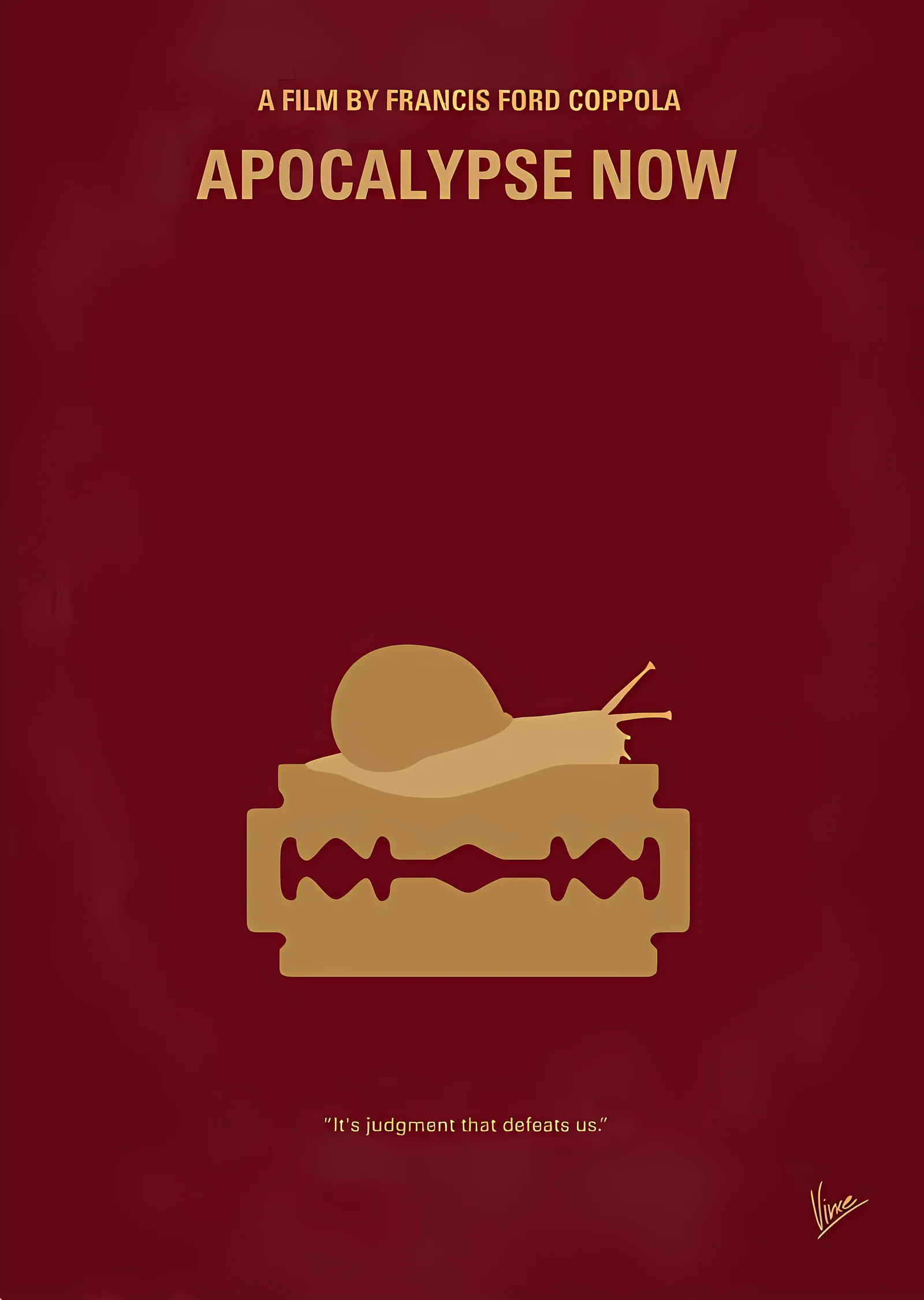 Apocalypse Now: Minimal Film Afişi metal tablo
