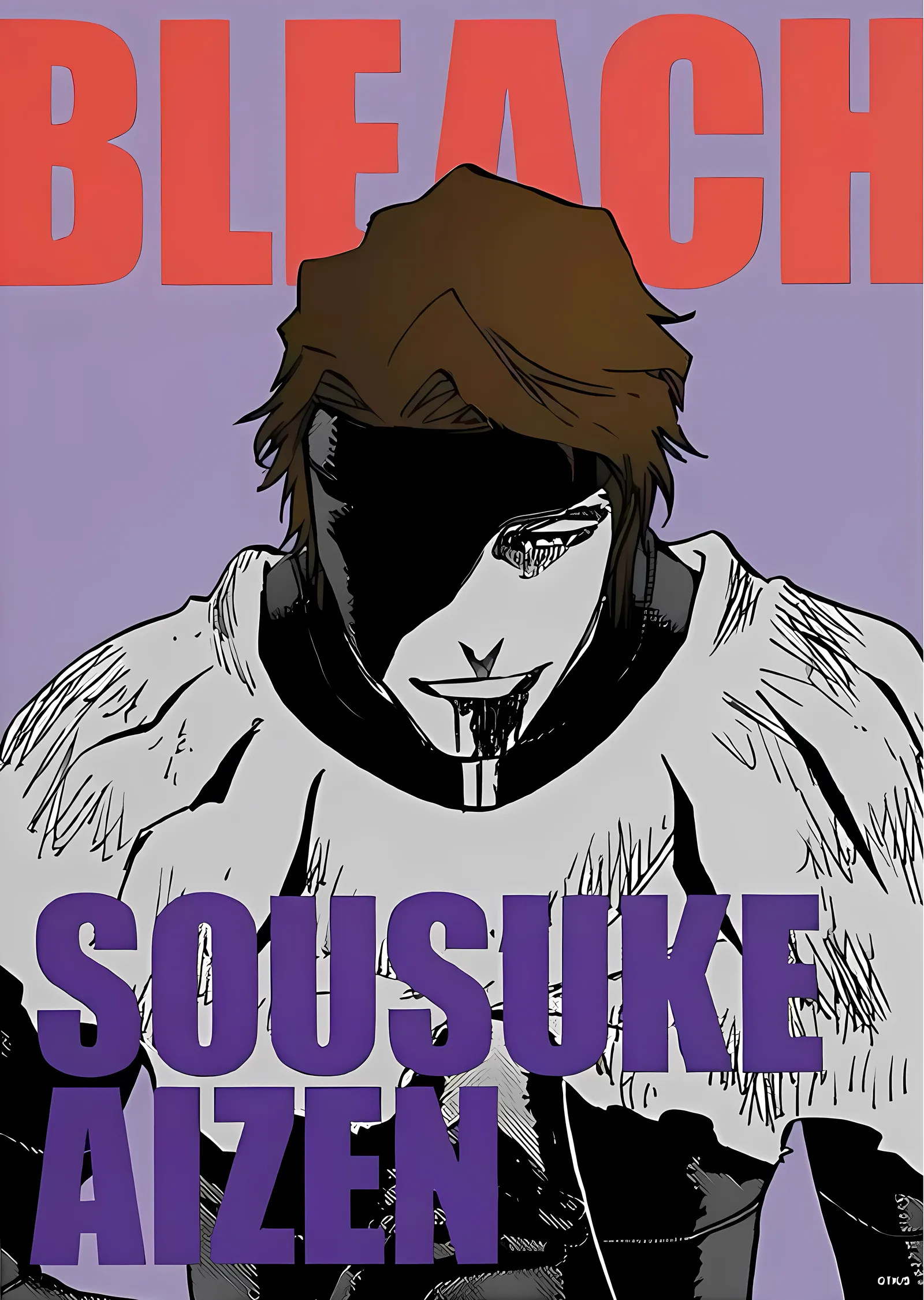 Bleach - Sousuke Aizen Grafik Afiş metal tablo