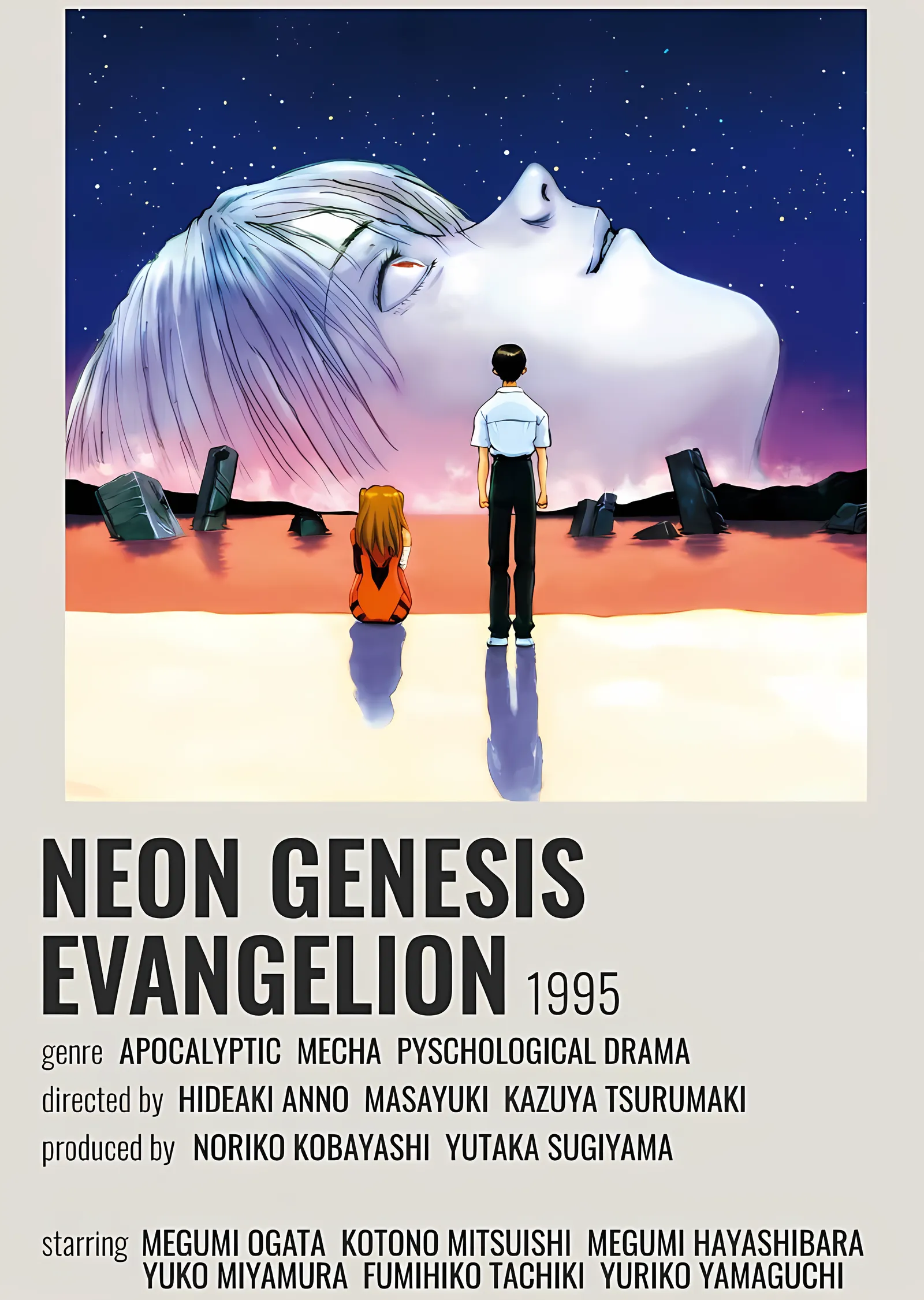 Neon Genesis Evangelion - Künye Afişi metal tablo
