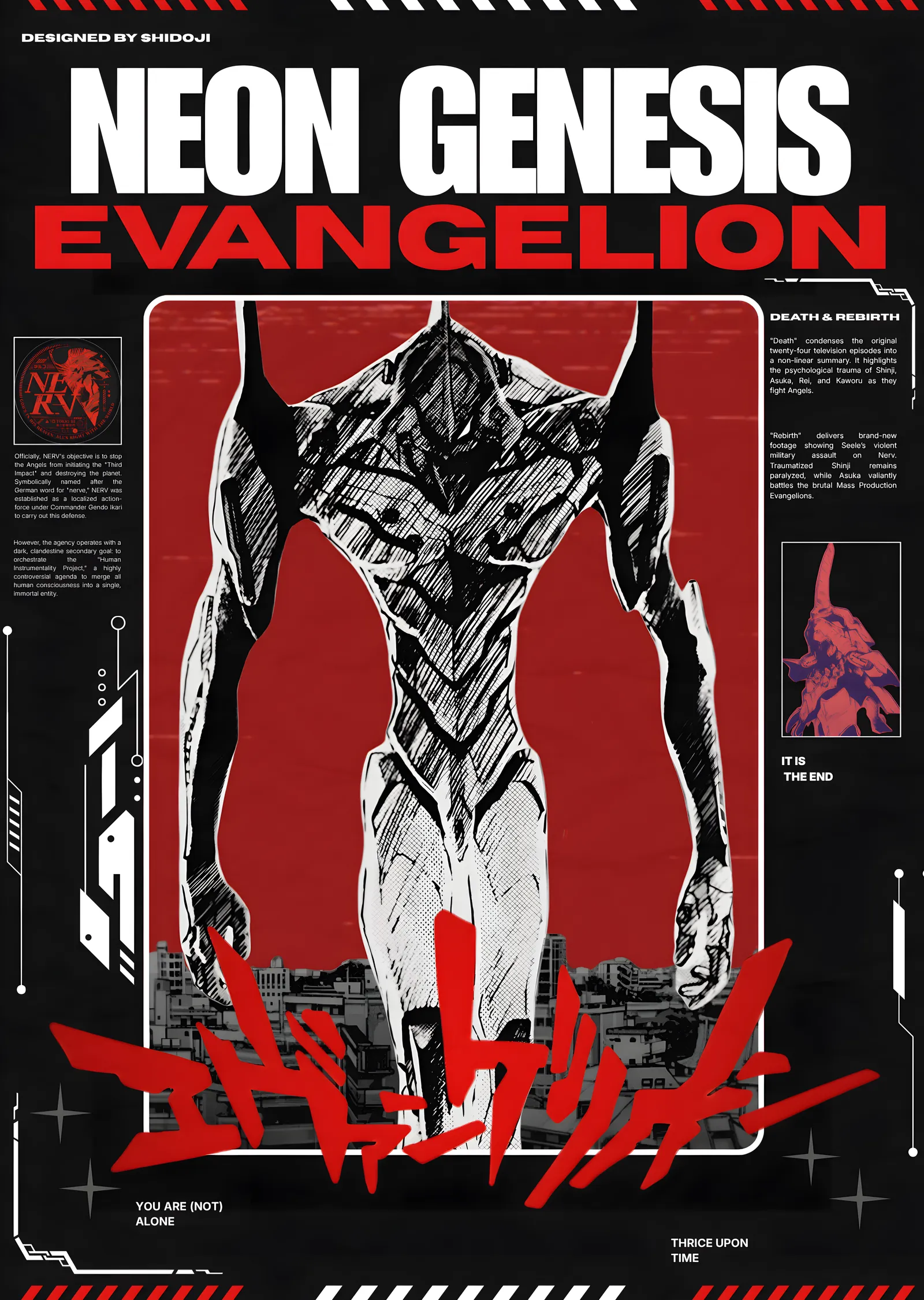Neon Genesis Evangelion - Teknik Şema Afişi metal tablo