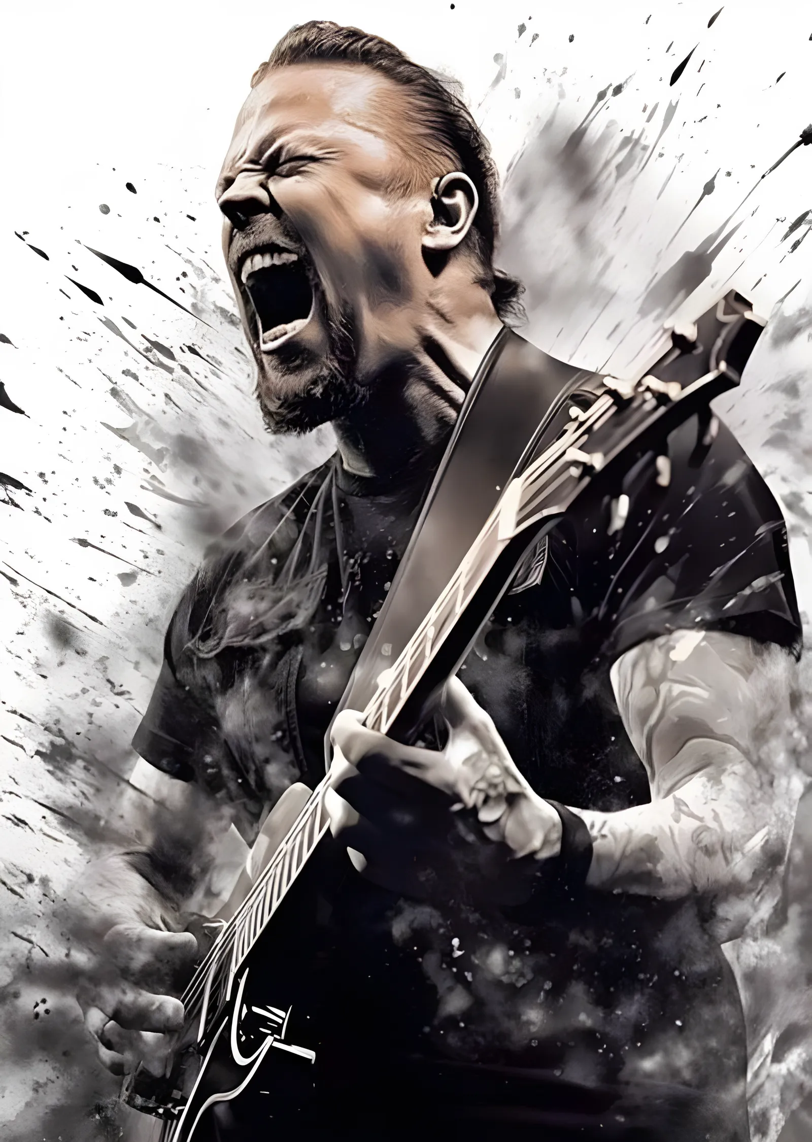 James Hetfield - Sıçrama Dokulu Konser Karesi metal tablo