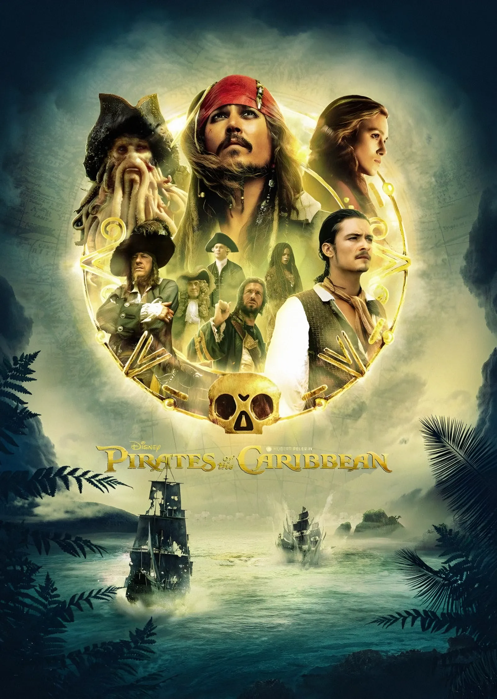 Pirates of the Caribbean Kadro Madalyonu metal tablo