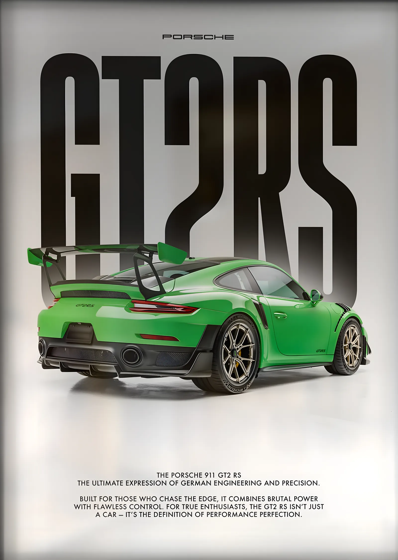 Porsche 911 GT2 RS metal tablo