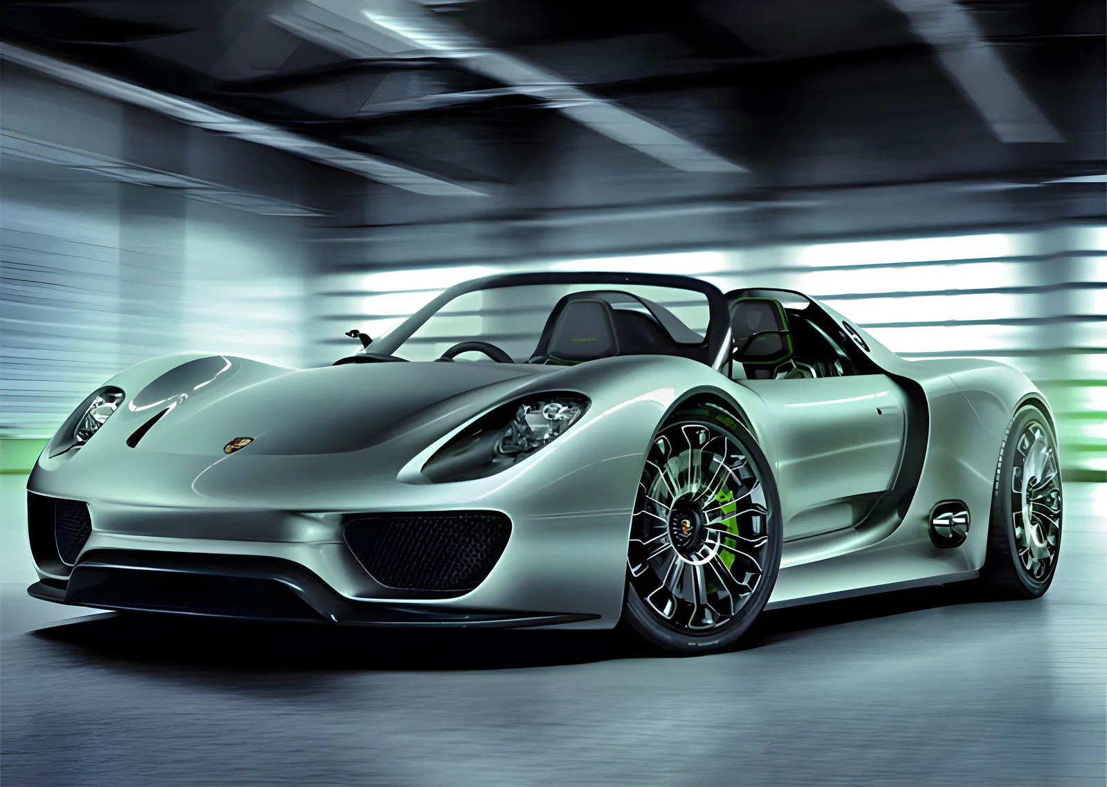 Porsche 918 - Tünelde Hız metal tablo
