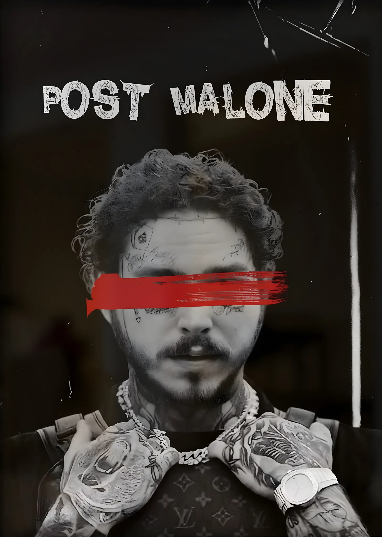 Post Malone: Portre metal tablo