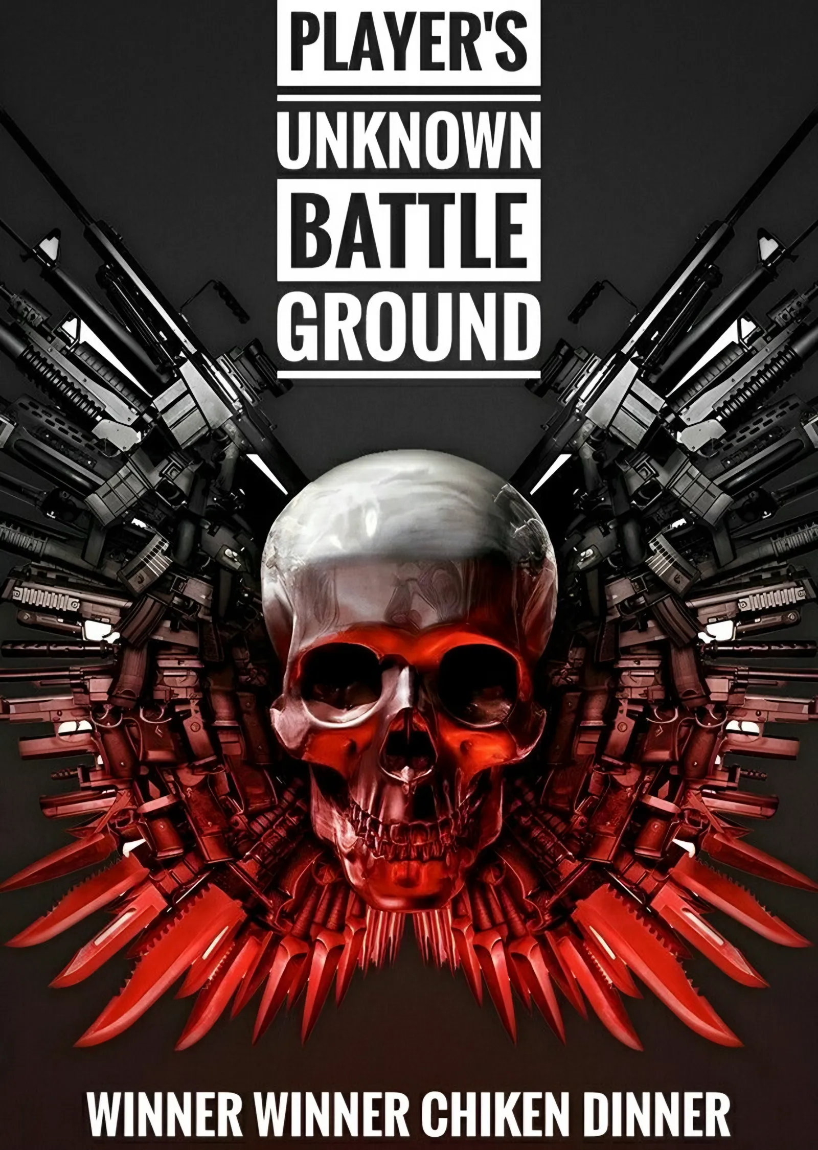 PUBG - Kızıl Kuru Kafa metal tablo