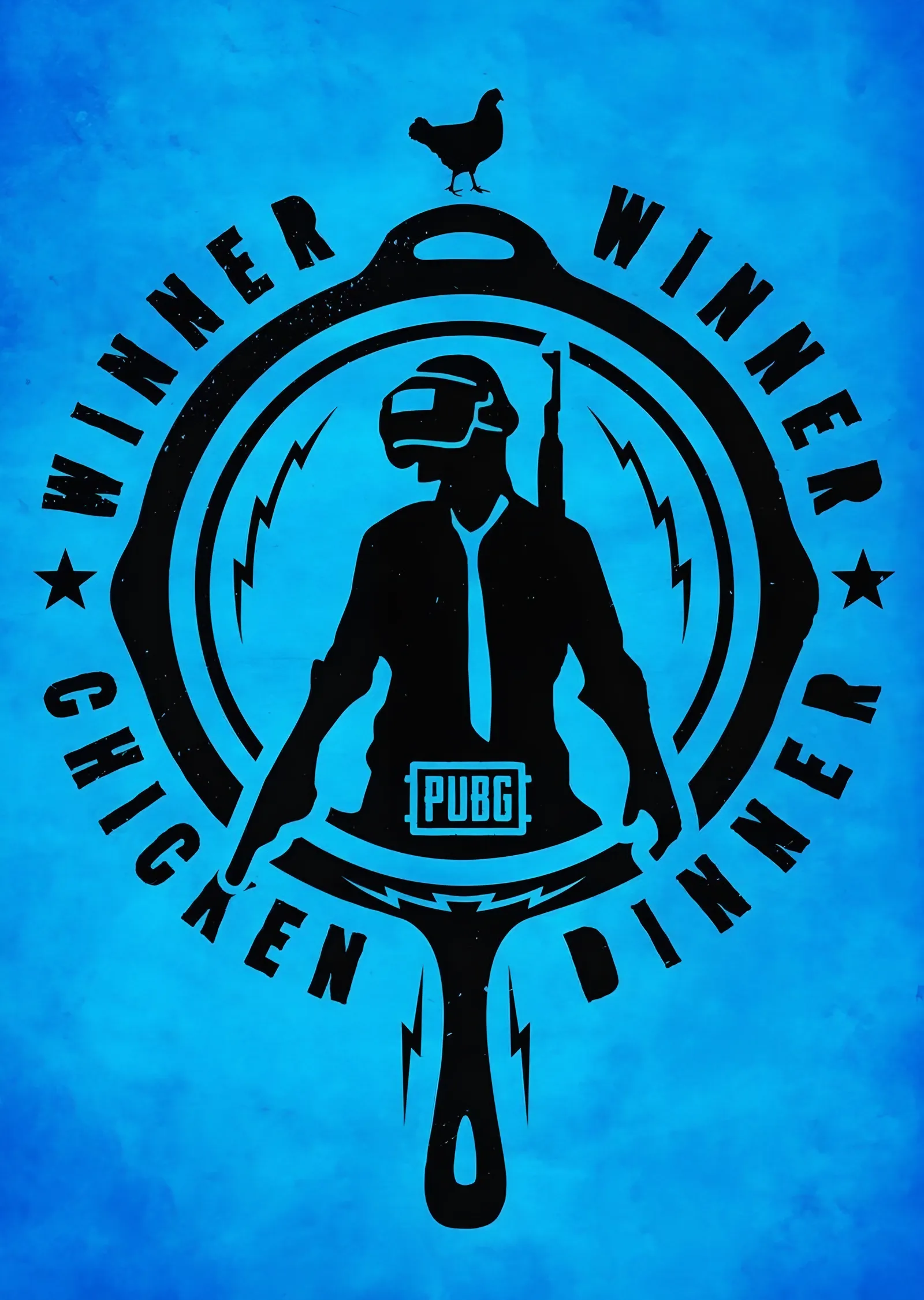 PUBG - Mavi Rozet metal tablo