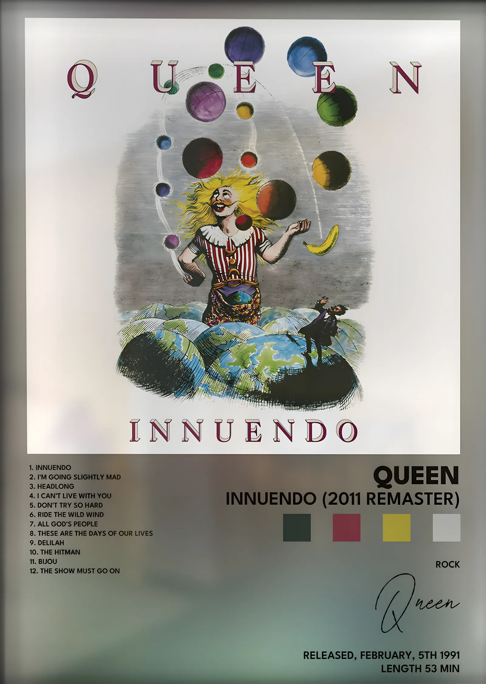 Queen: Innuendo metal tablo