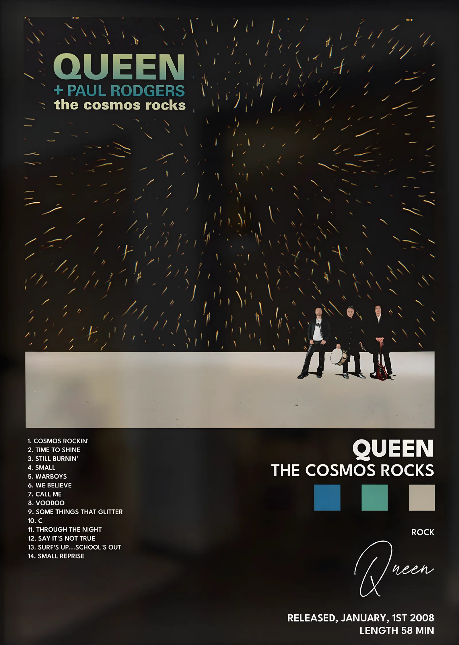 Queen + Paul Rodgers: The Cosmos Rocks metal tablo