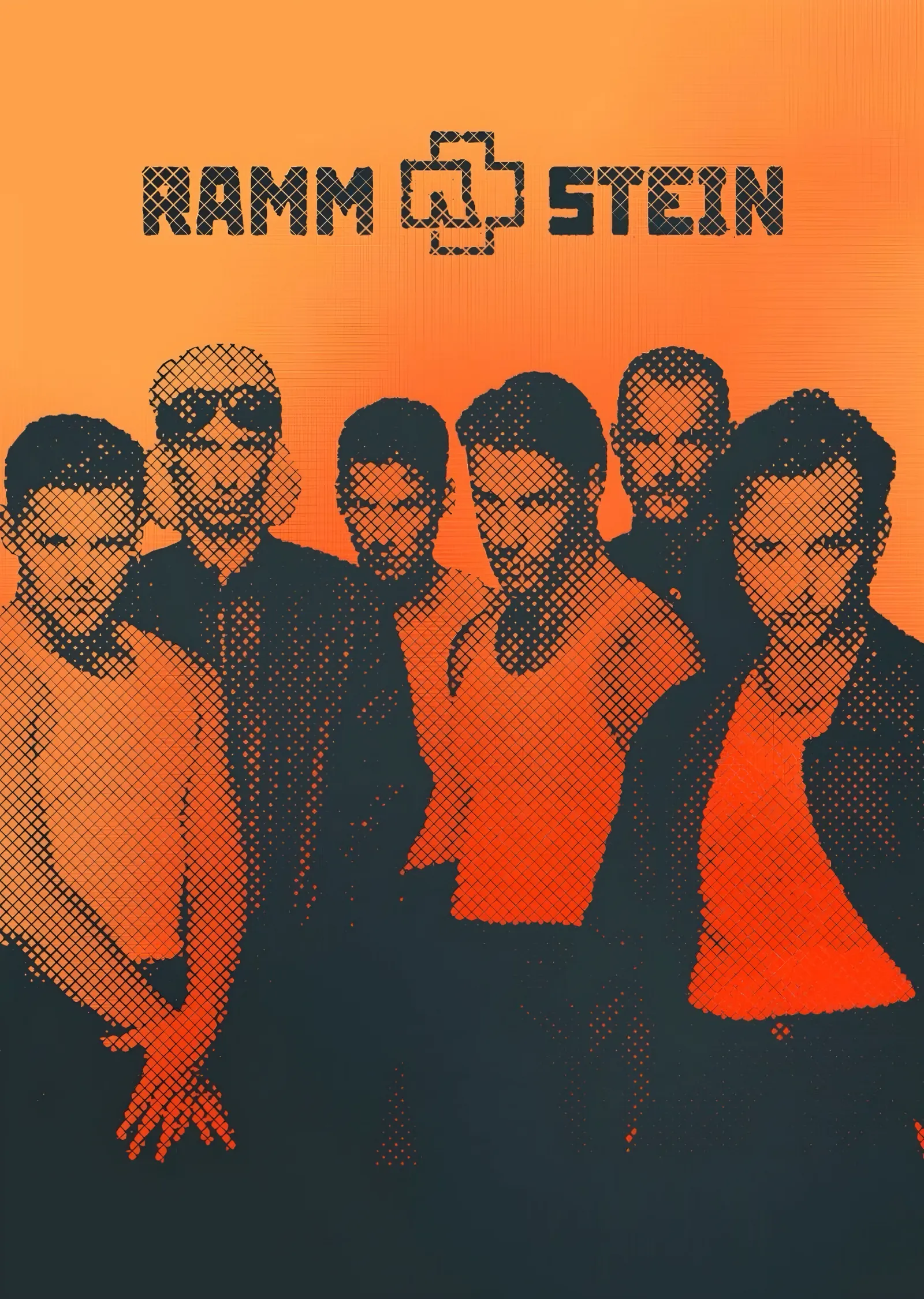 Rammstein - Turuncu Zemin metal tablo