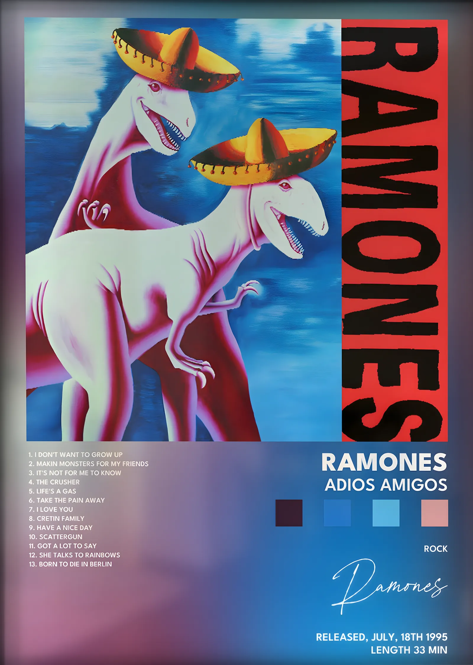 Ramones: Adios Amigos metal tablo