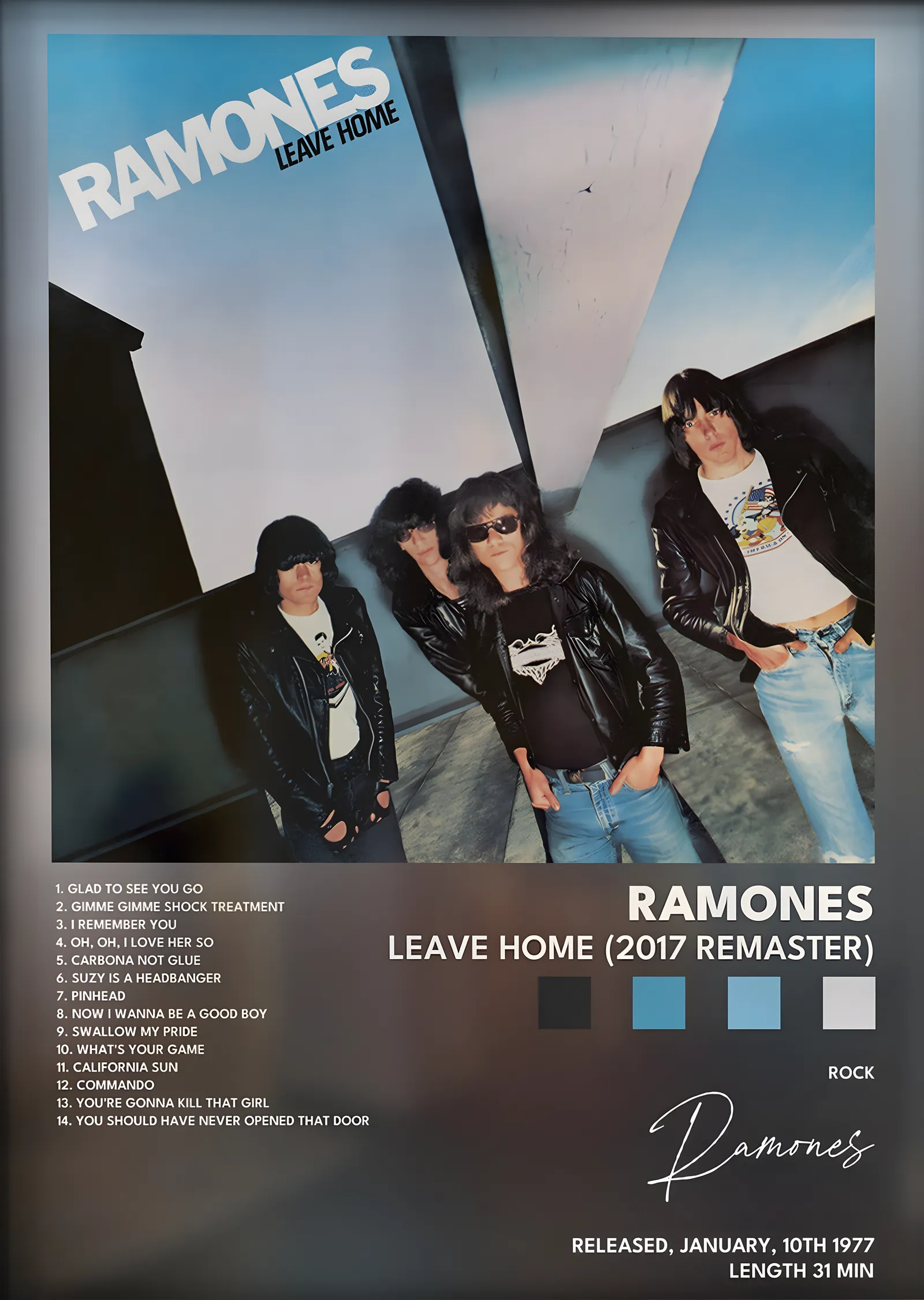 Ramones: Leave Home metal tablo