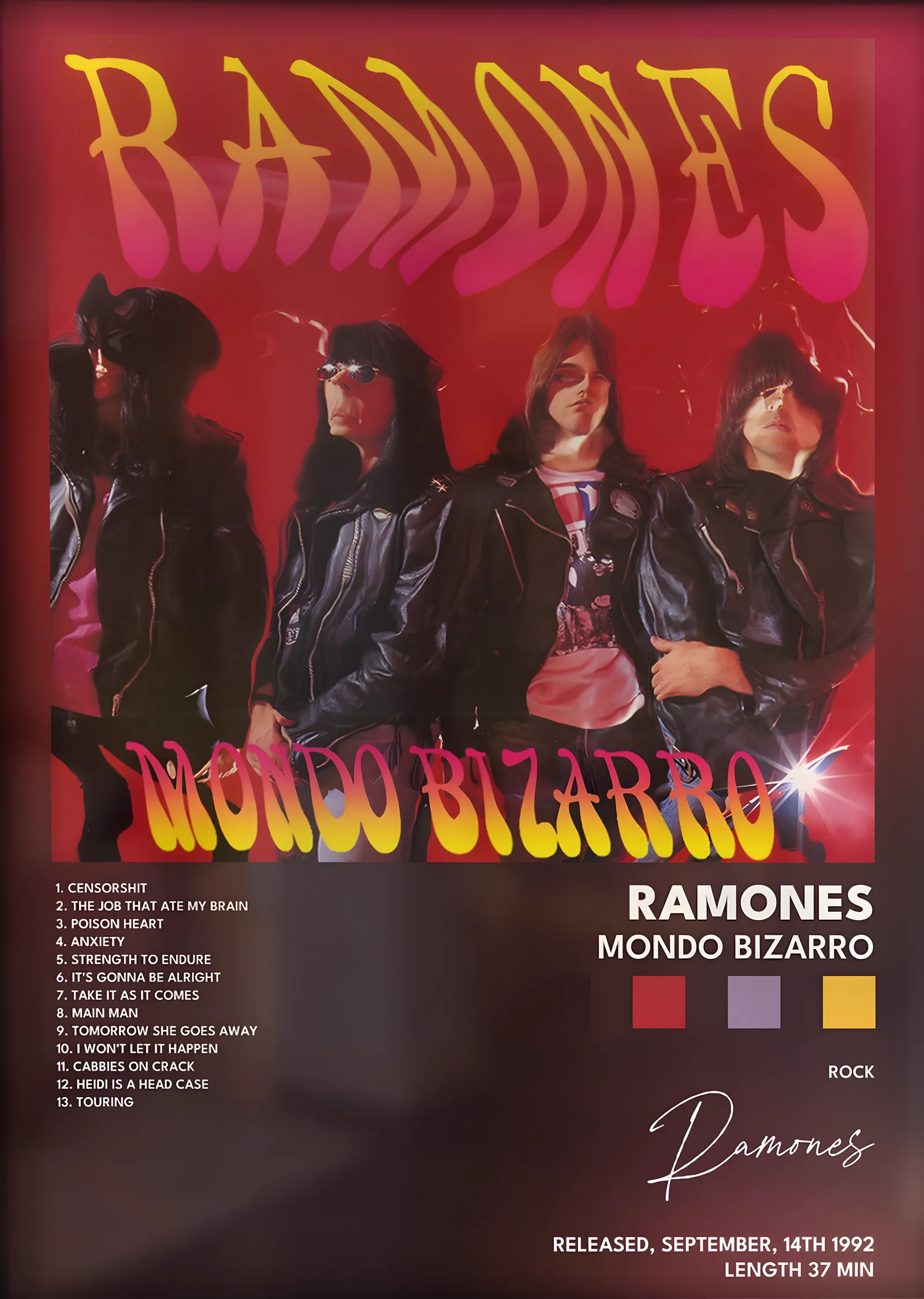 Ramones: Mondo Bizarro metal tablo