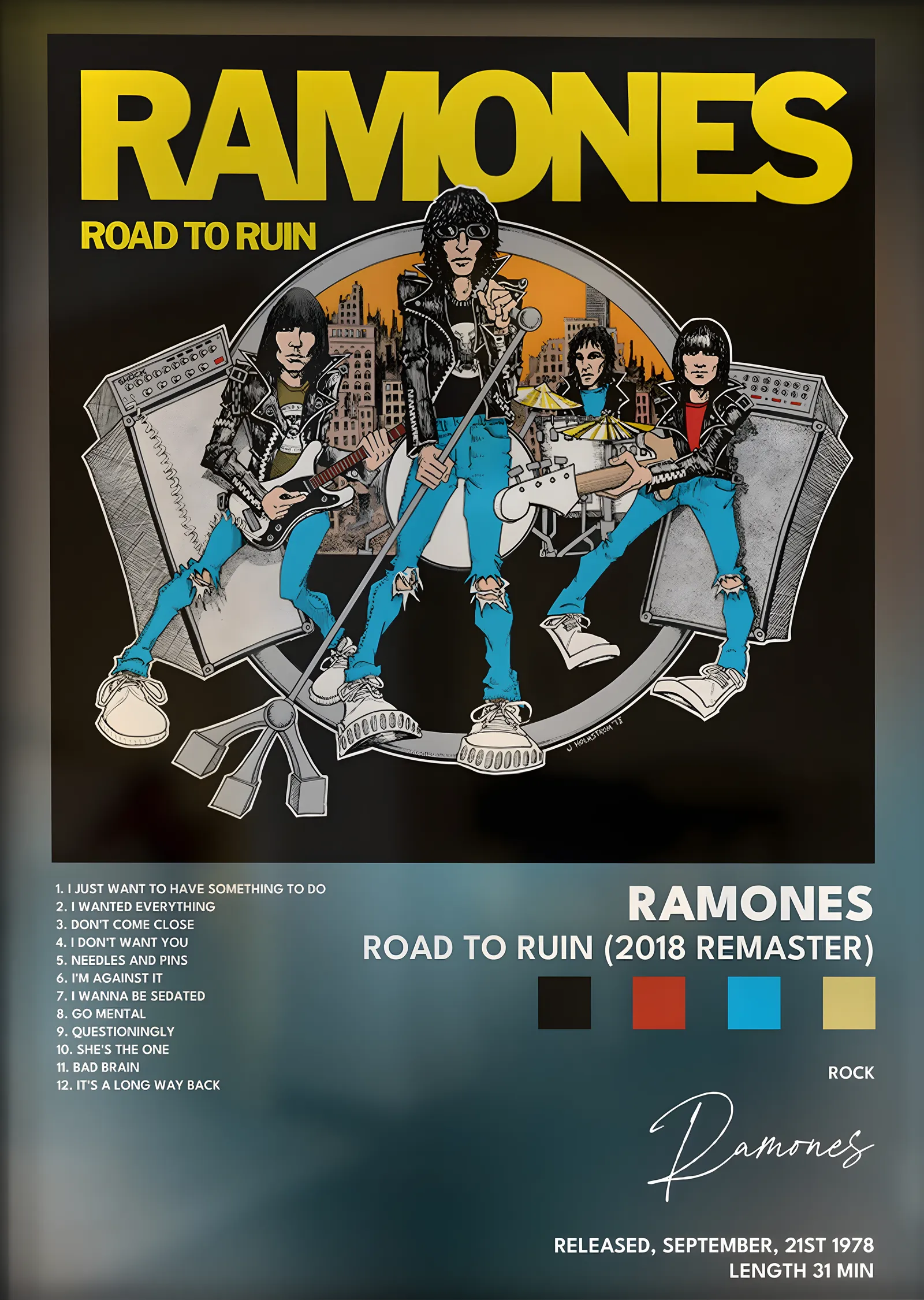 Ramones: Road to Ruin metal tablo
