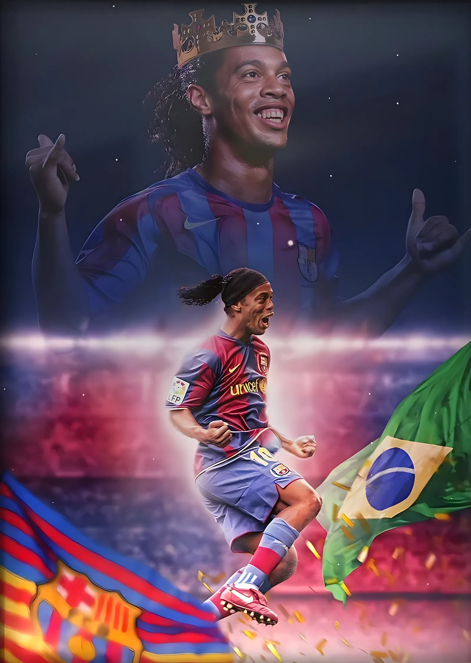 Ronaldinho: Barcelona ve Brezilya metal tablo