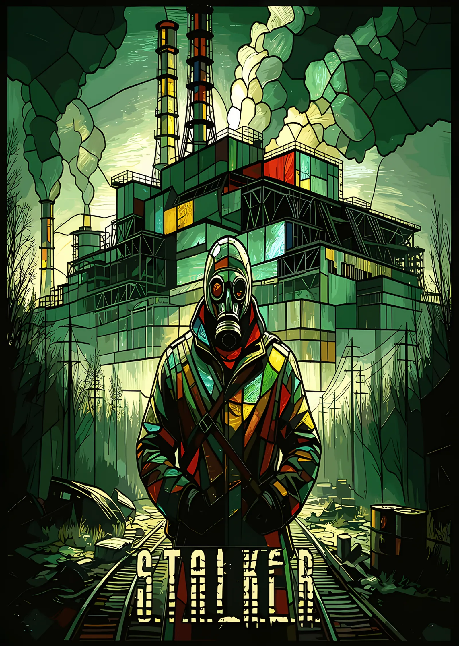 S.T.A.L.K.E.R.: Yeşil Vitrayda Reaktör metal tablo