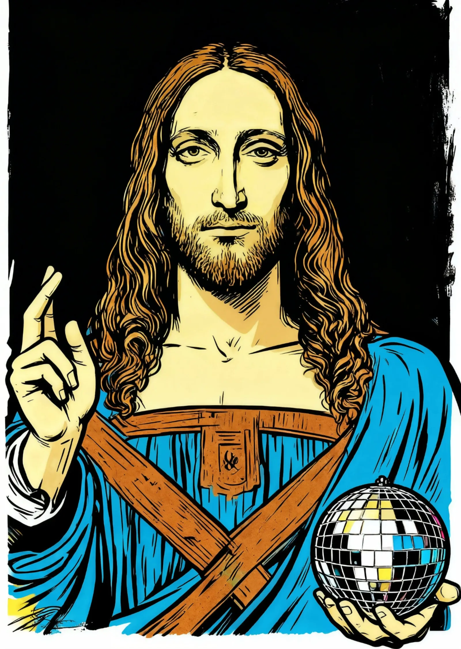 Salvator Mundi Disko Küresi metal tablo