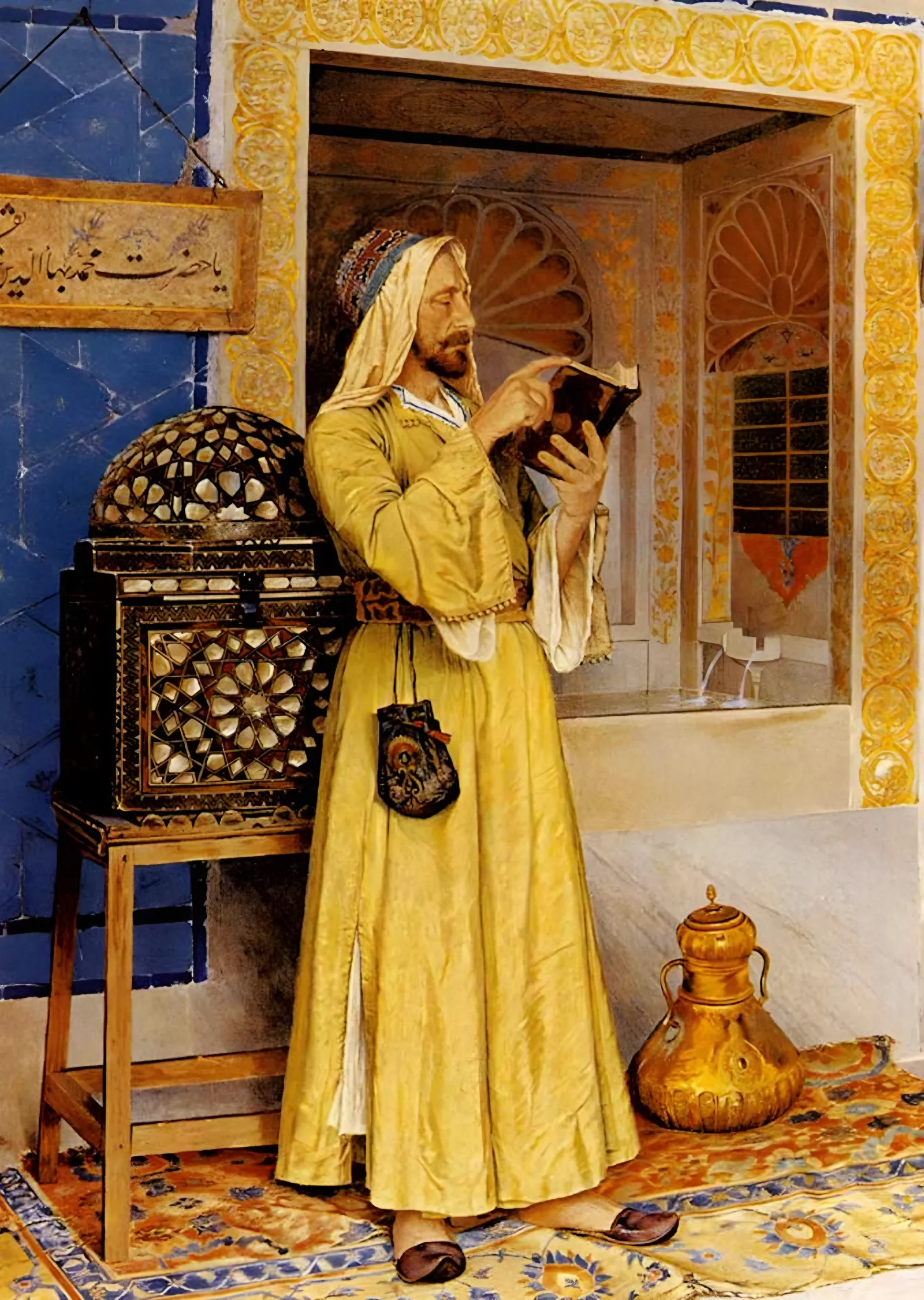 Okuyan Adam - Osman Hamdi Bey metal tablo