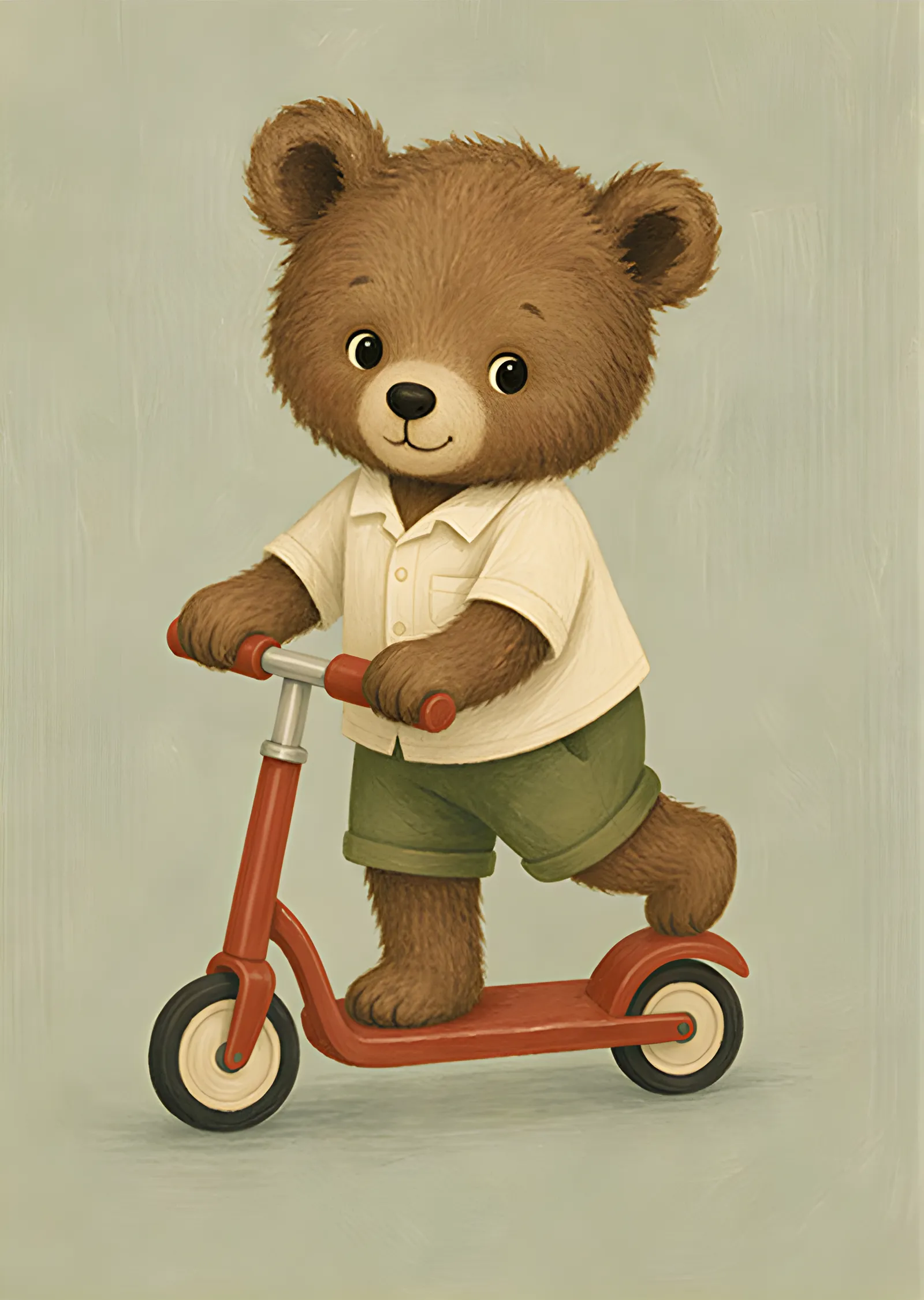 Scooter Süren Ayıcık metal tablo
