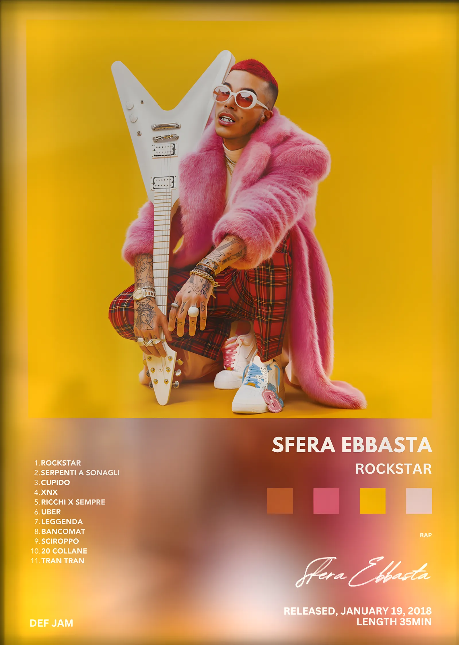 Sfera Ebbasta: Rockstar metal tablo
