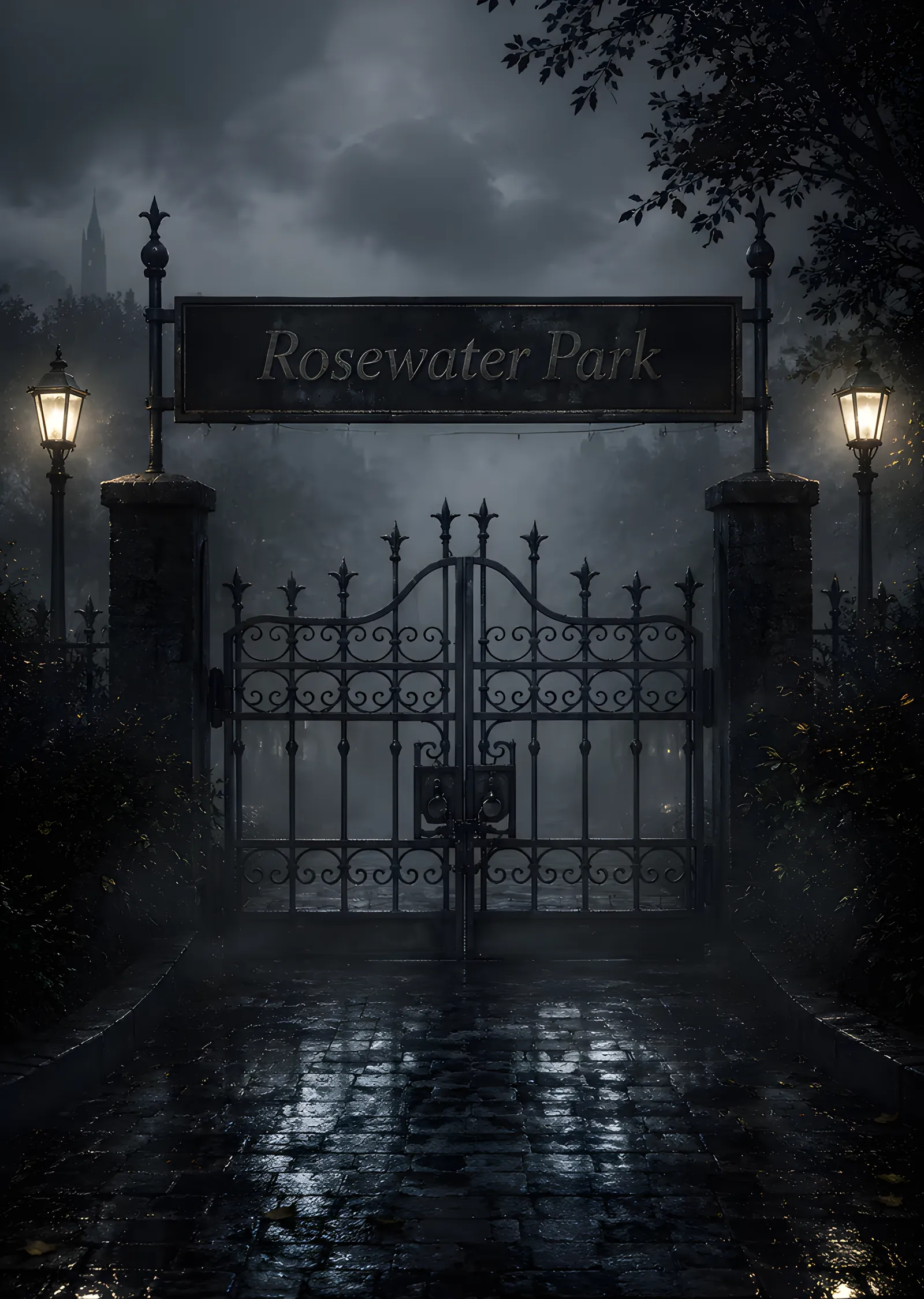 Silent Hill - Rosewater Park Kapısı metal tablo
