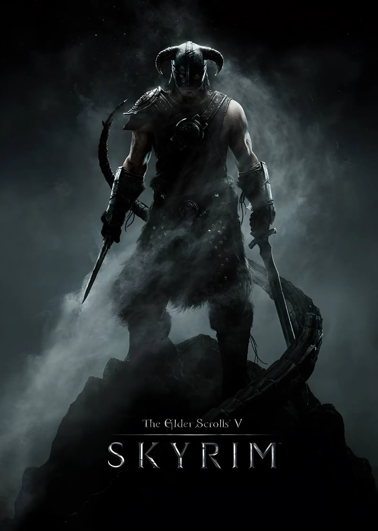 Skyrim Duman ve Savaşçı metal tablo