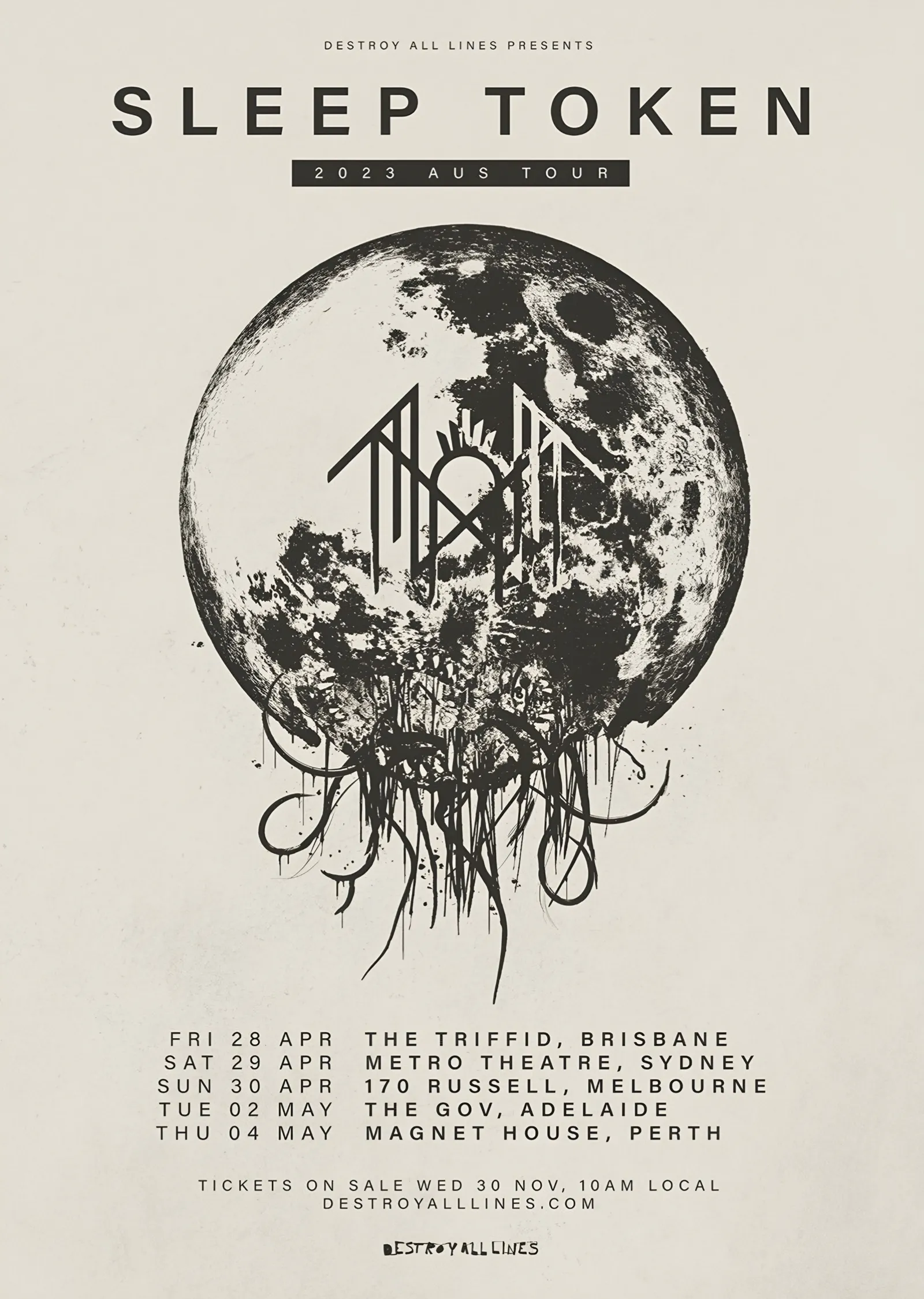 Sleep Token - Avustralya Turnesi metal tablo