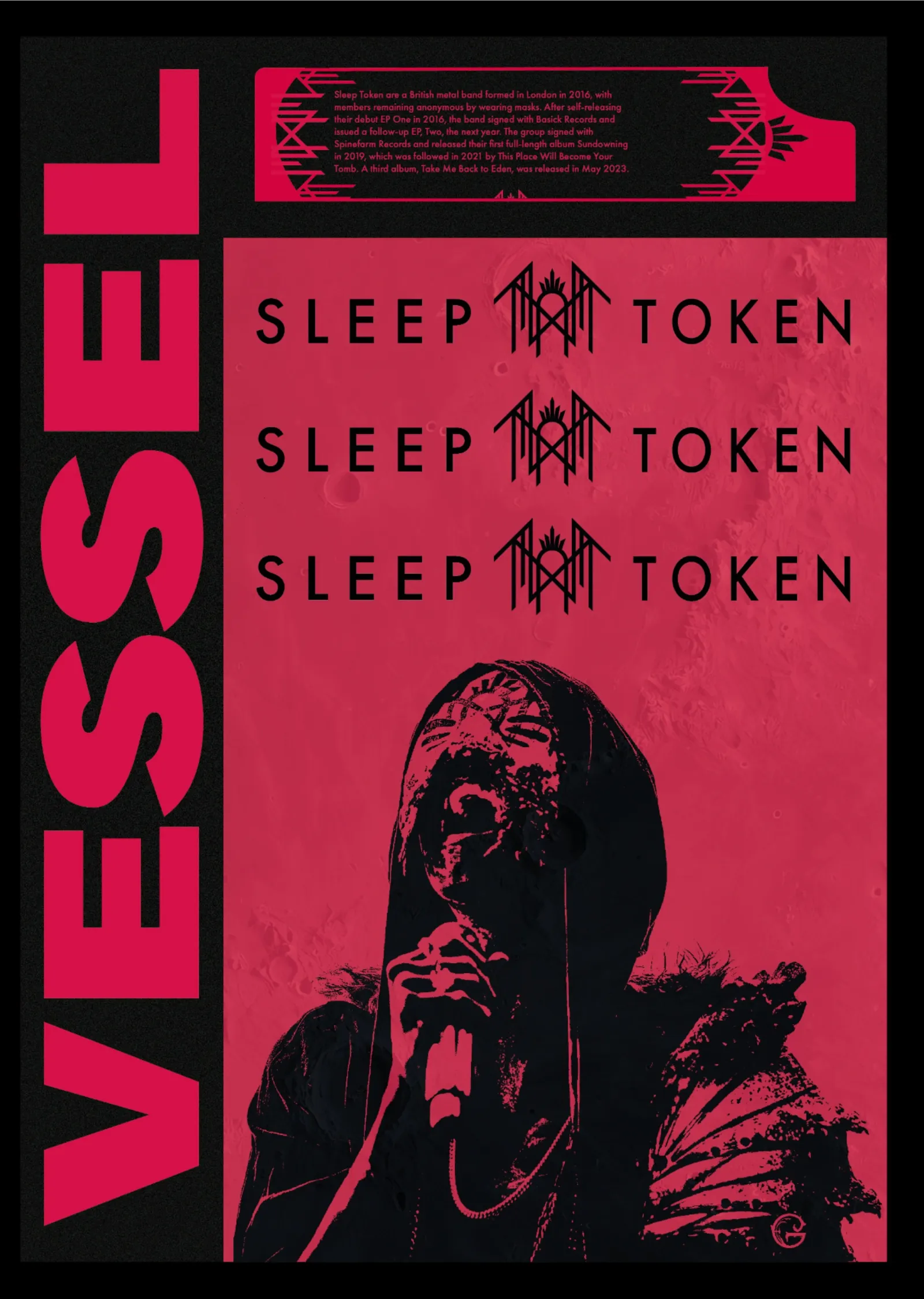 Sleep Token - Vessel Afişi metal tablo