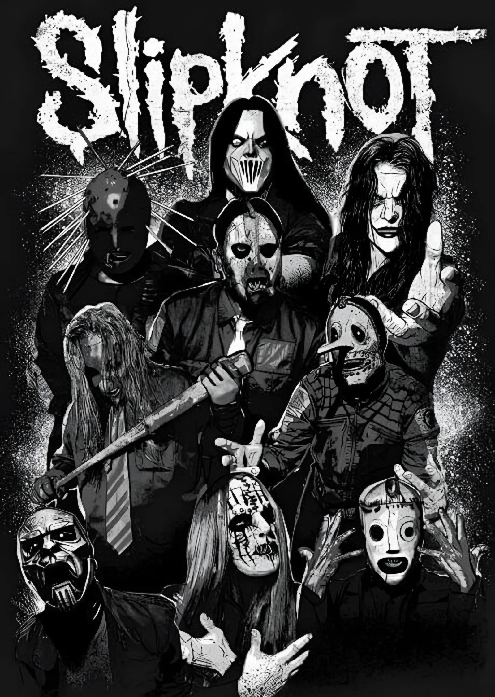 Slipknot - Maskeli Kadro metal tablo