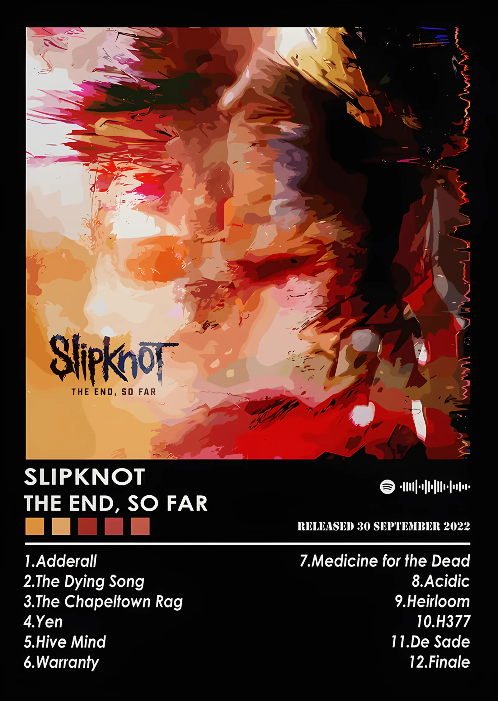 Slipknot: The End So Far Şarkı Listesi metal tablo