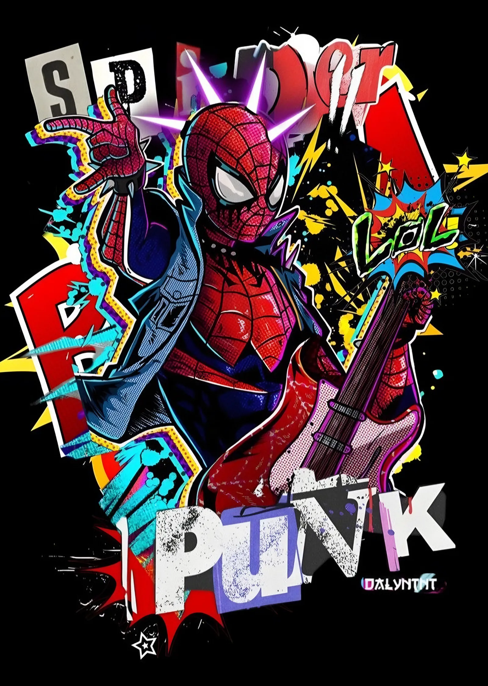 Spider-Punk - Hobie Brown metal tablo