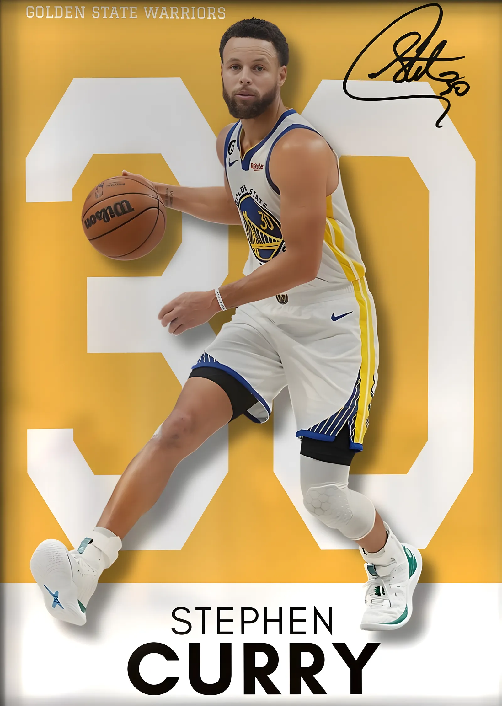 Stephen Curry: 30 metal tablo