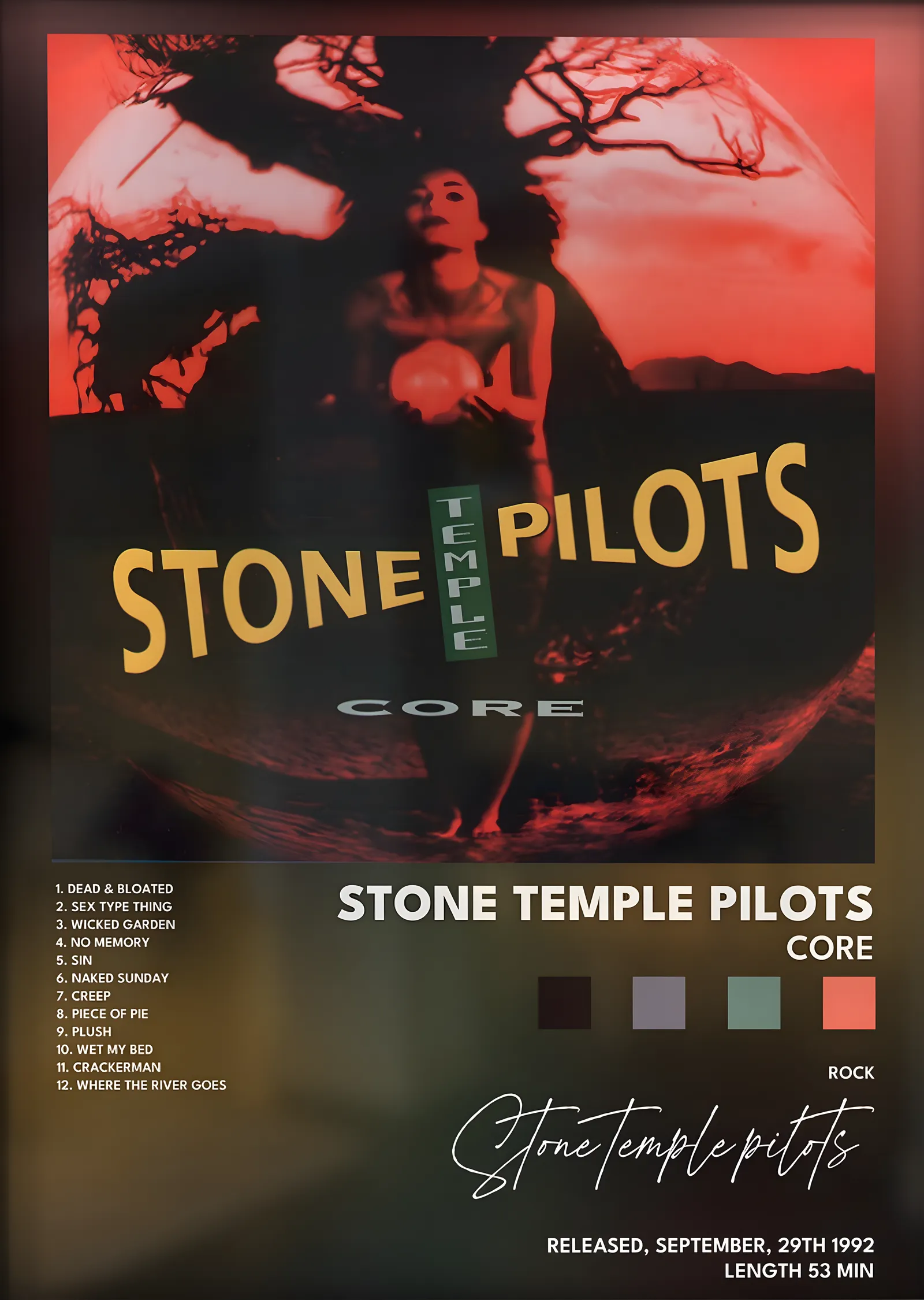 Stone Temple Pilots: Core metal tablo
