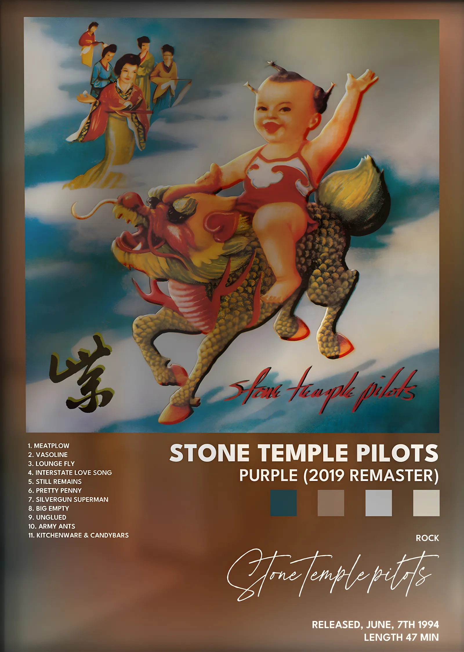 Stone Temple Pilots: Purple metal tablo