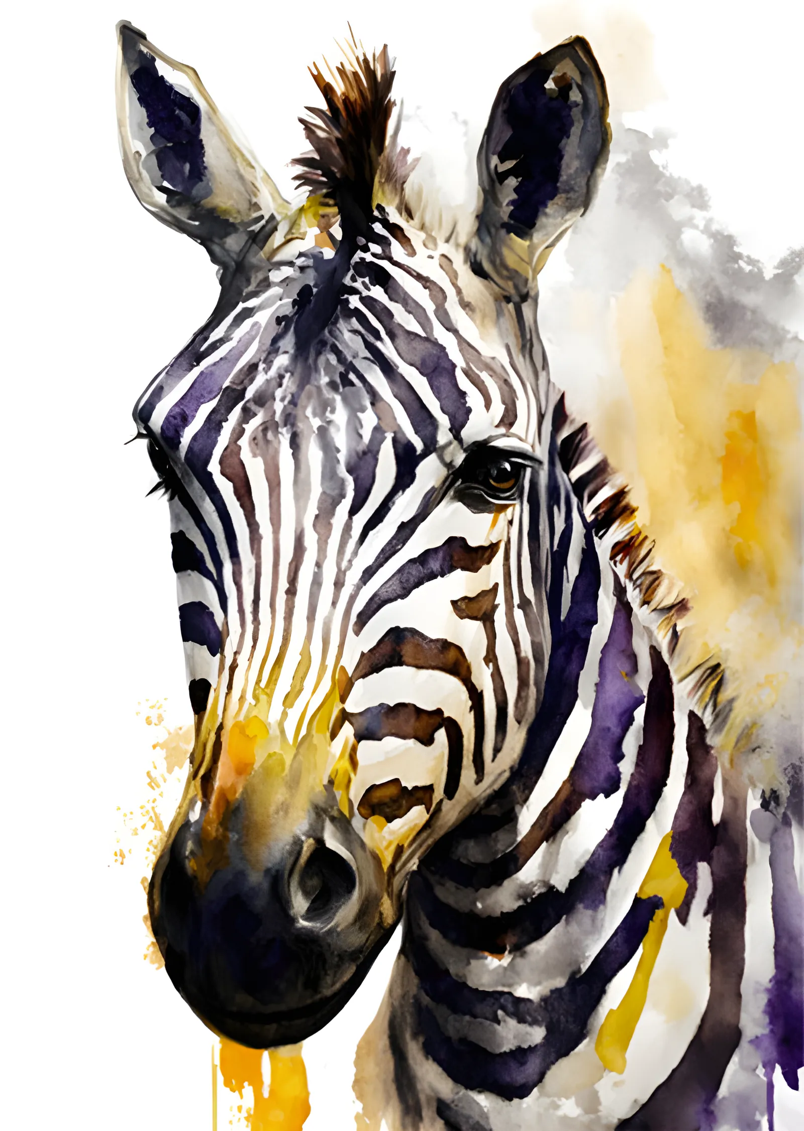 Suluboya Zebra metal tablo
