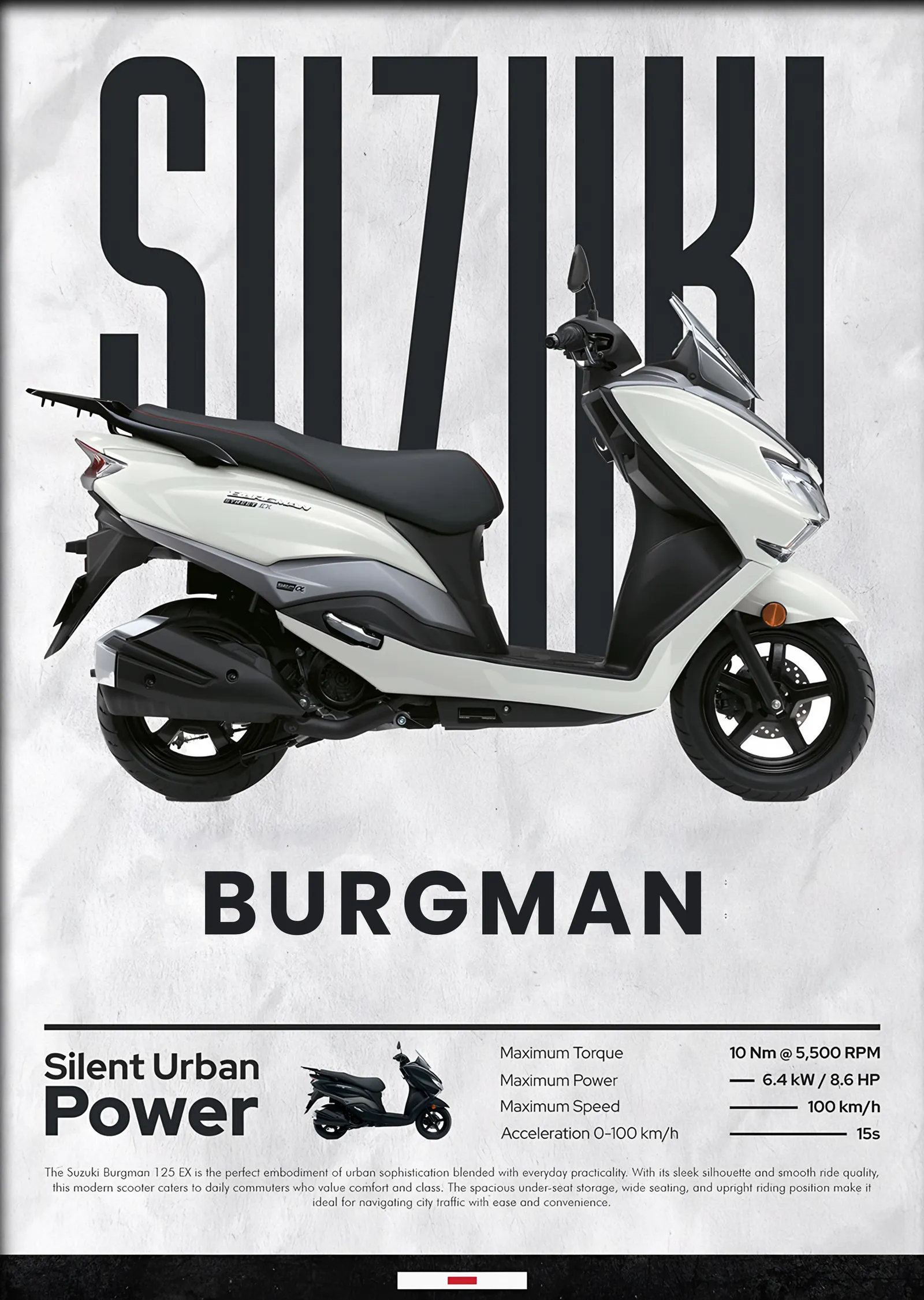 Suzuki Burgman metal tablo