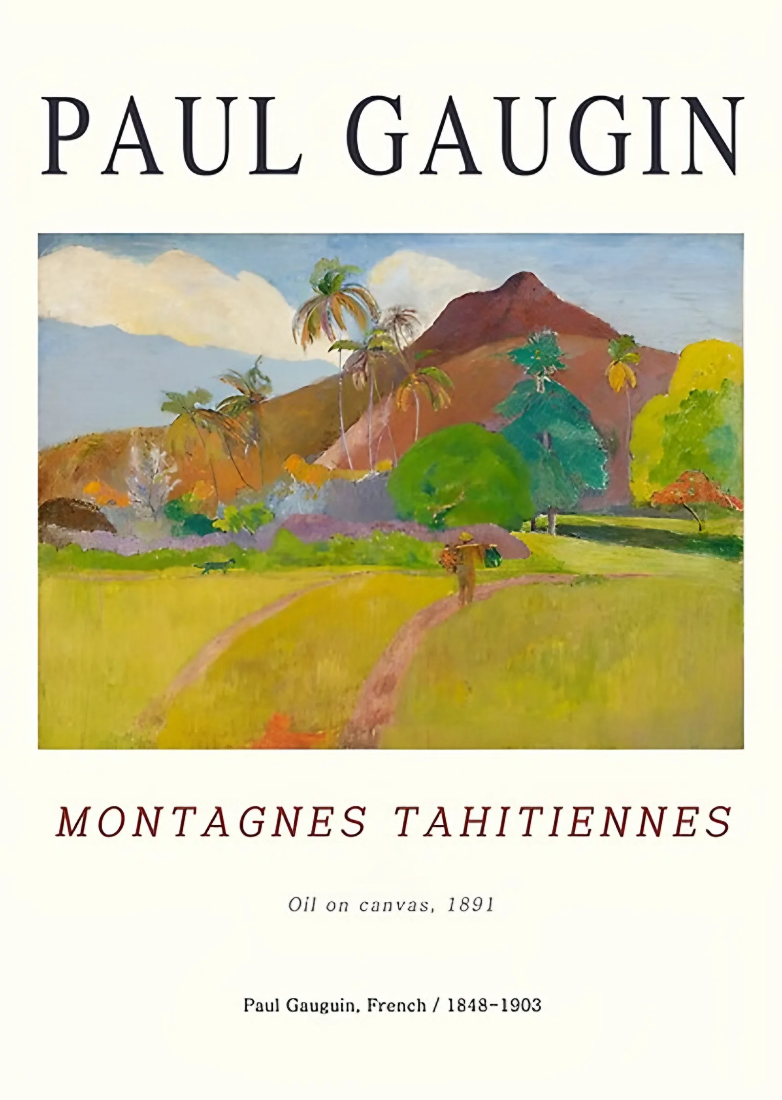 Tahiti Manzarası - Paul Gauguin metal tablo