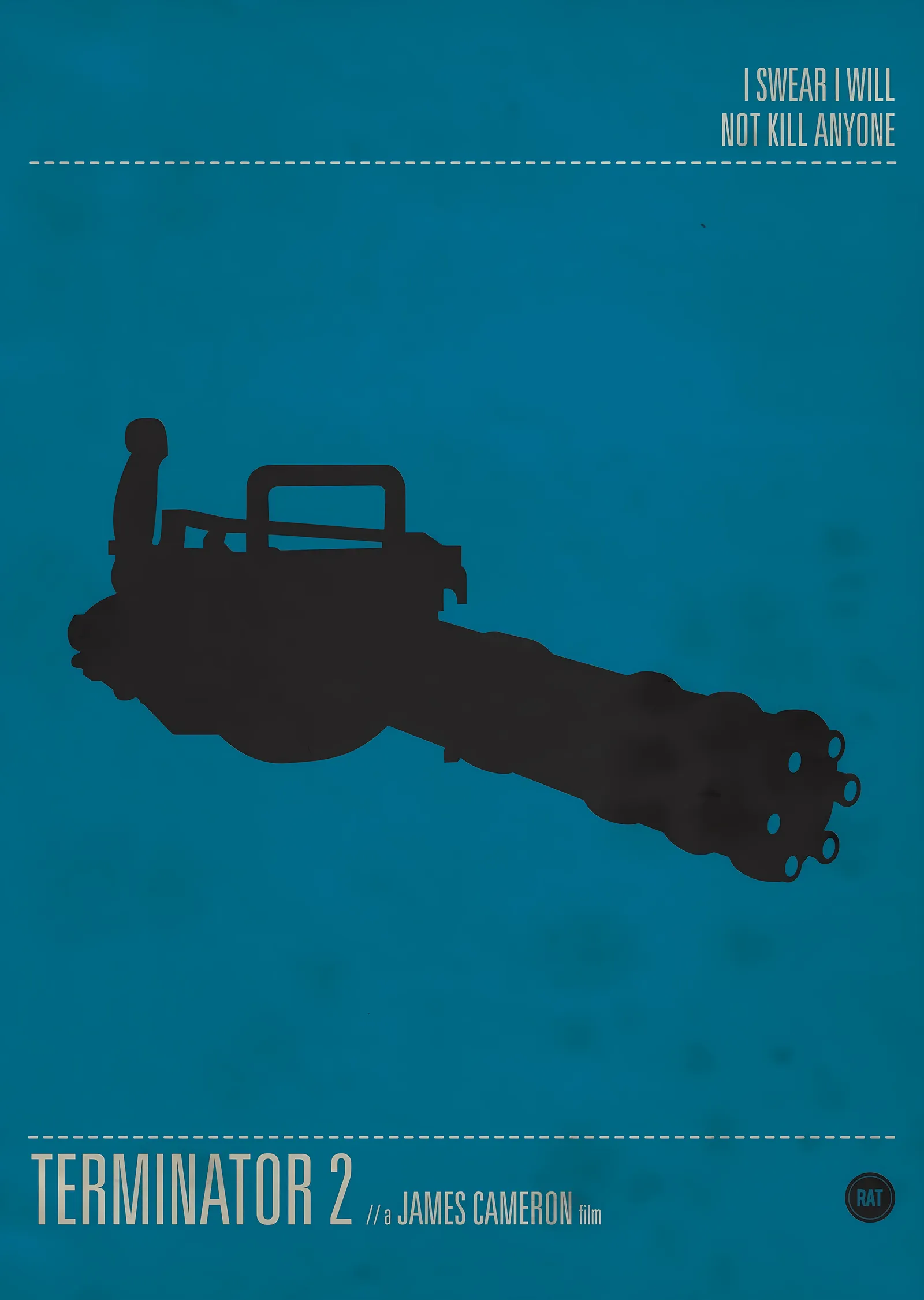Terminator 2 - Minimalist Film metal tablo
