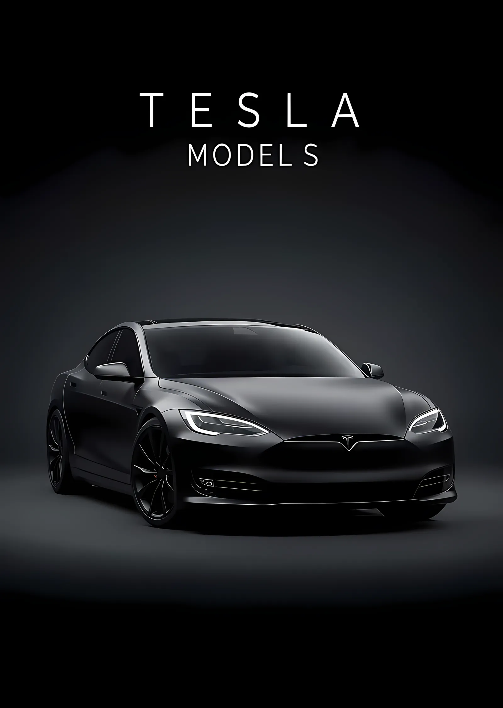 Tesla Model S: Gri Stüdyo metal tablo