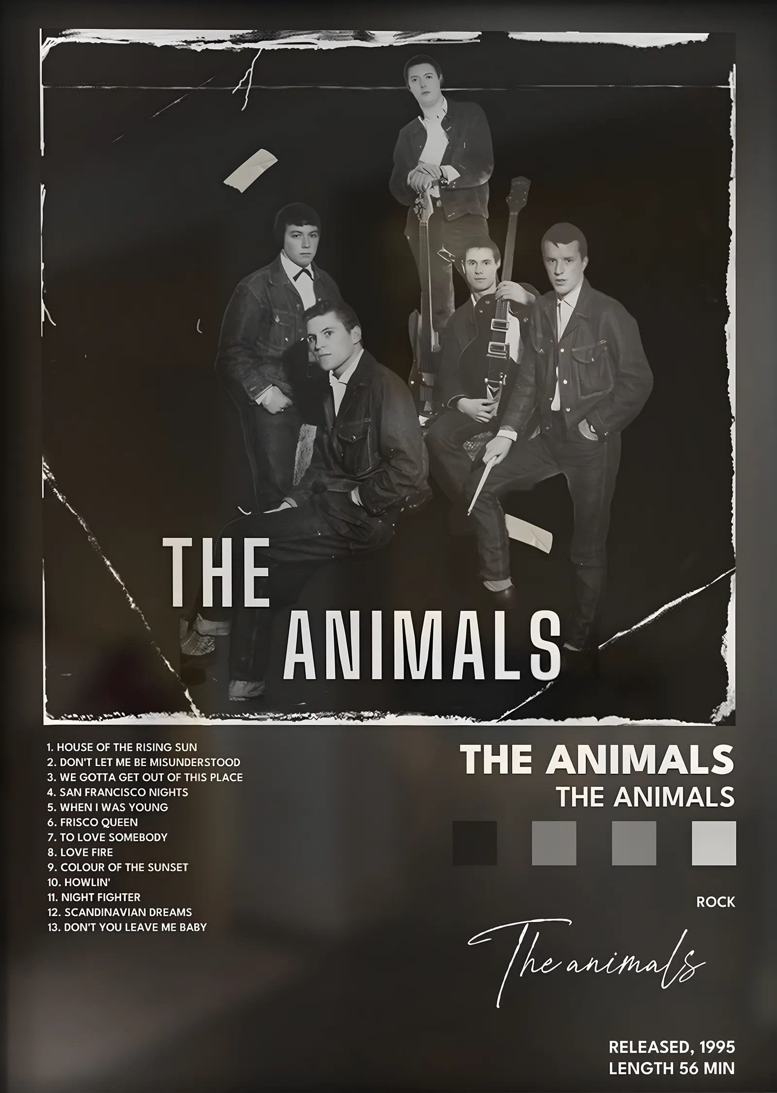 The Animals: The Animals metal tablo