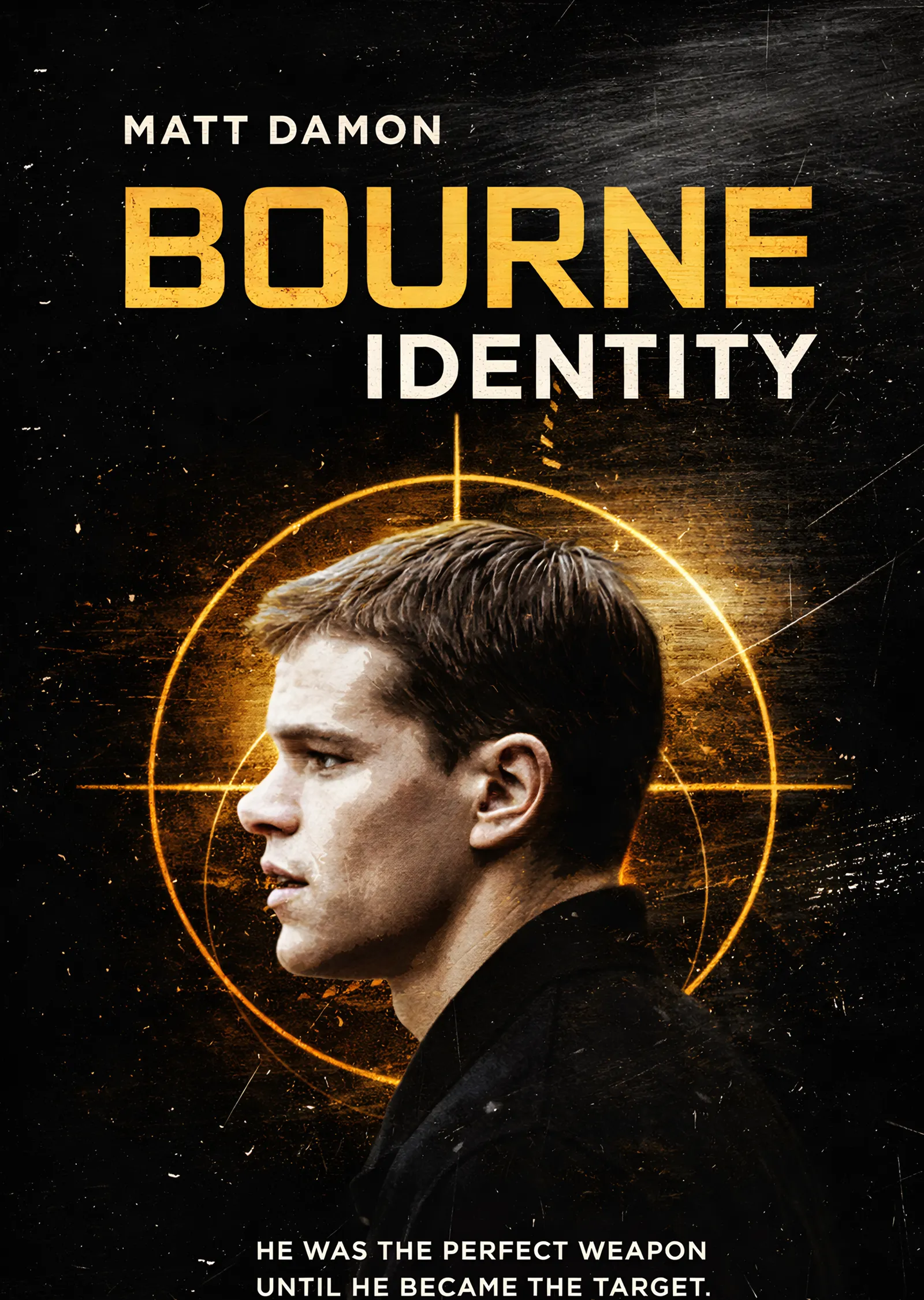 The Bourne Identity Nişangah metal tablo