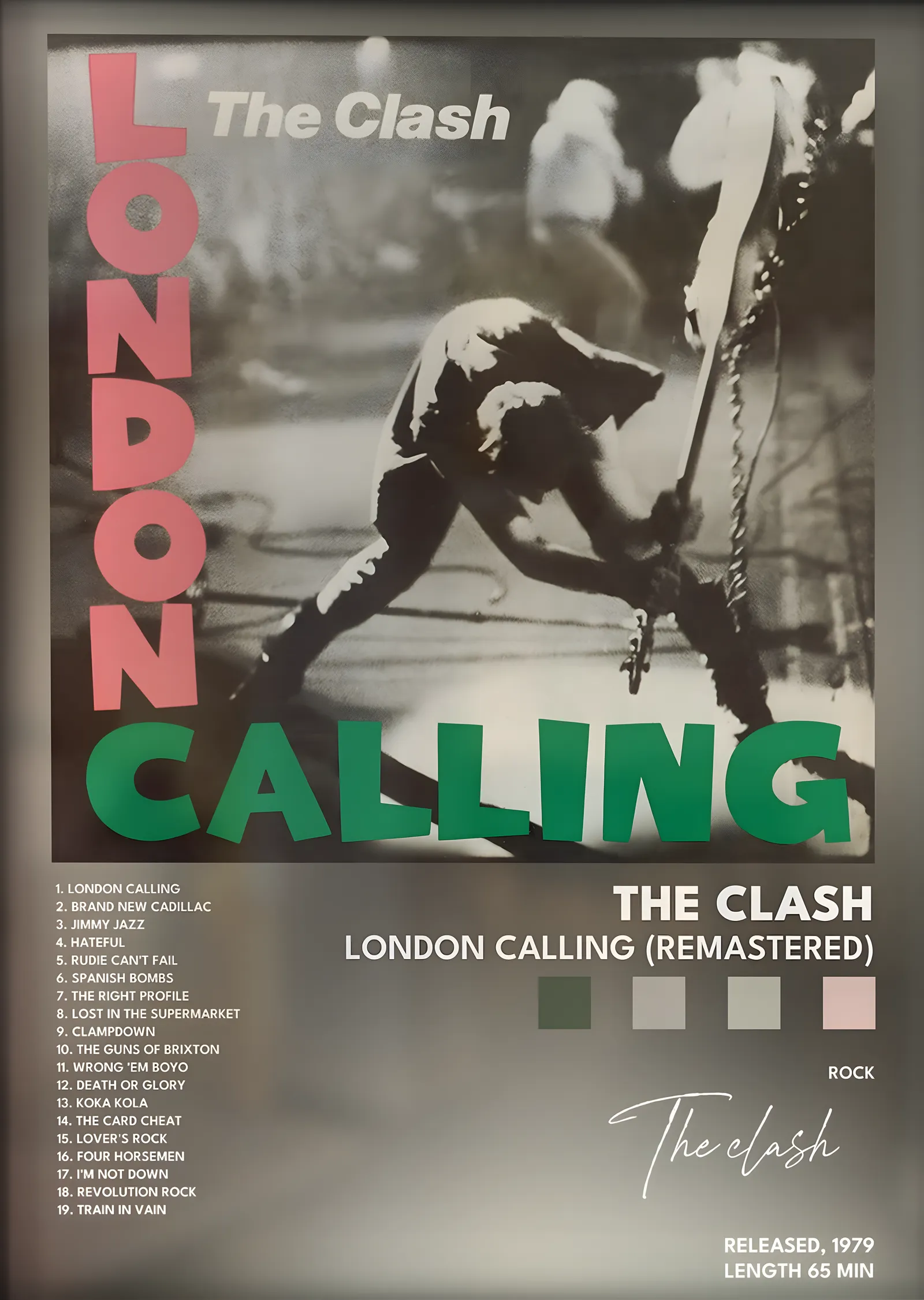 The Clash: London Calling metal tablo
