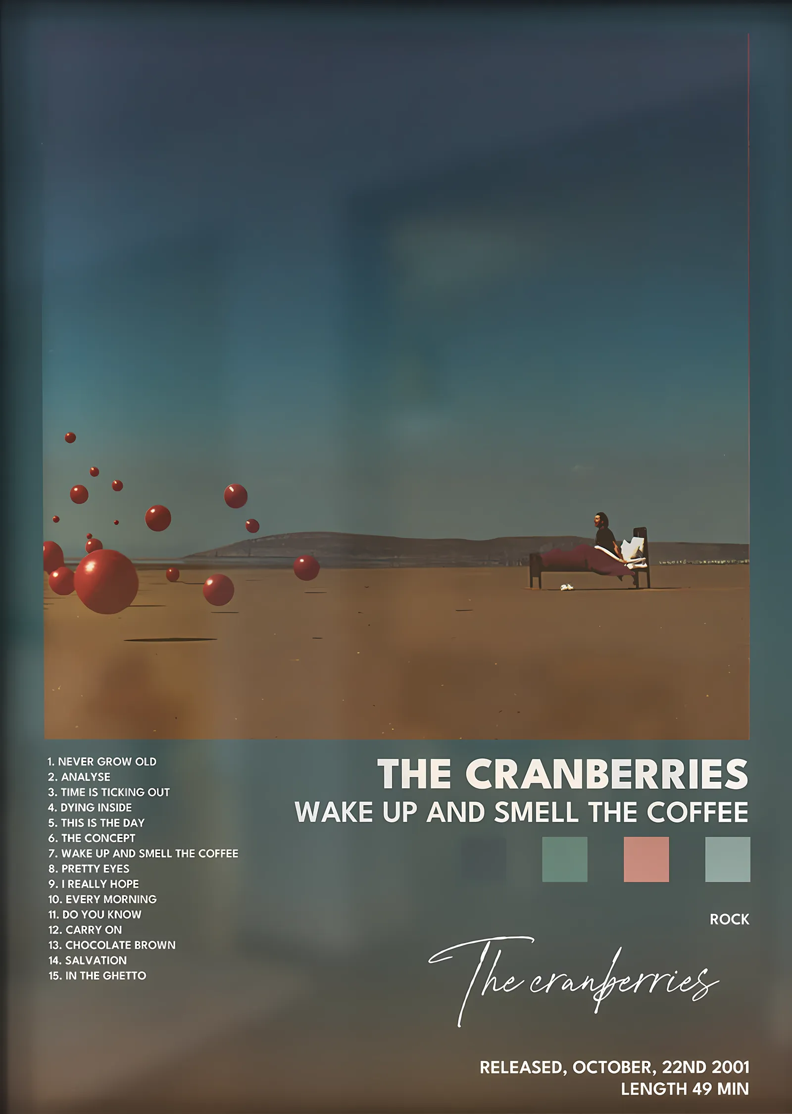 The Cranberries: Wake Up and Smell the Coffee metal tablo